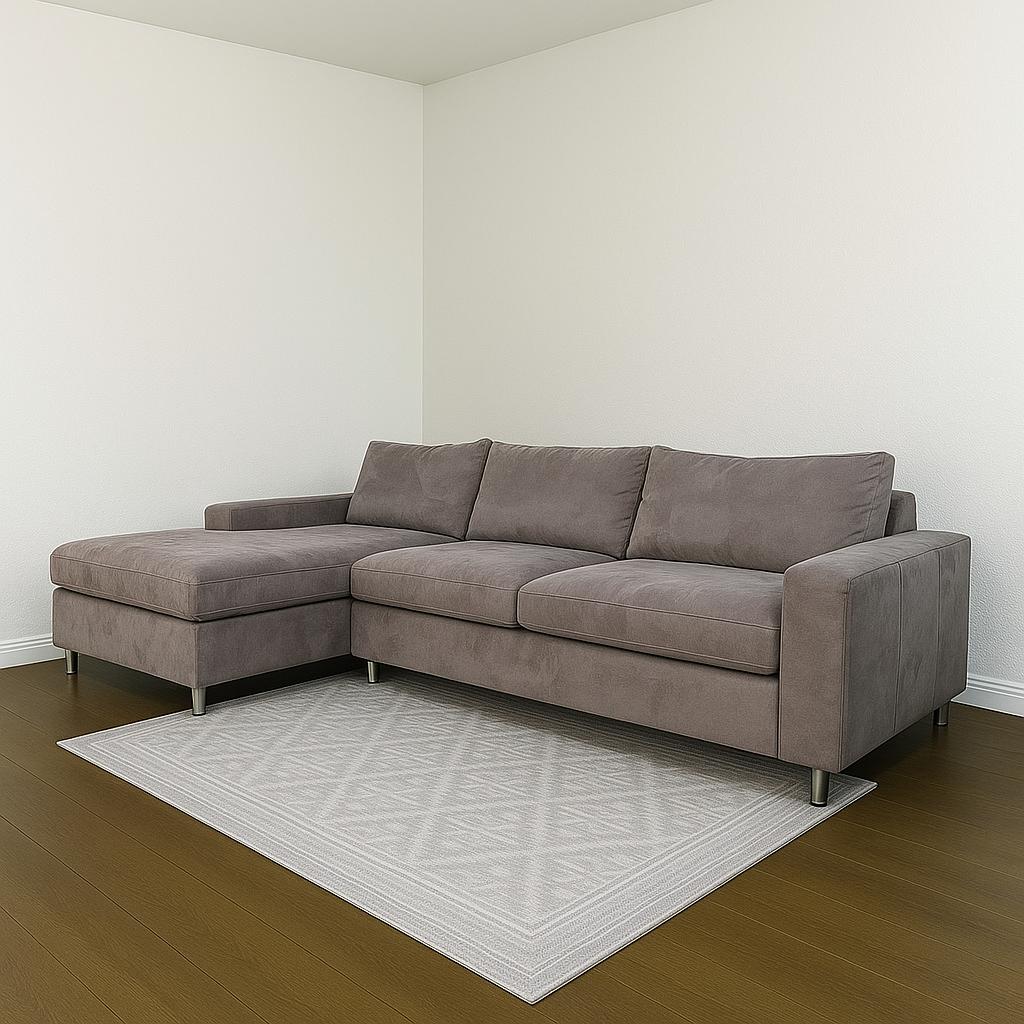 Taupe Sectional Couch with Chaise
