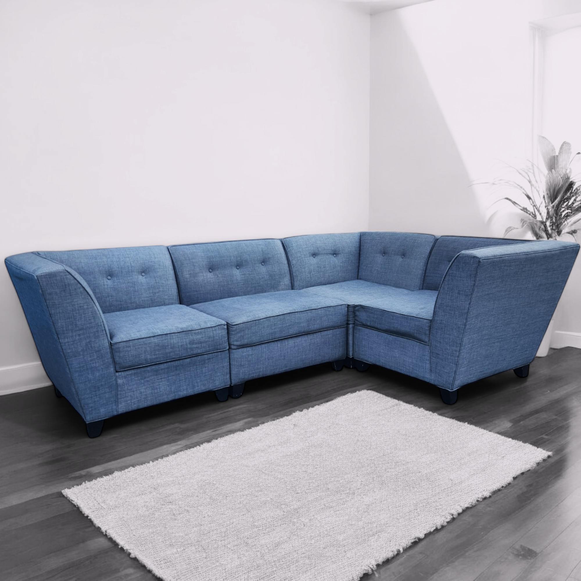Dark Gray Modular Corner L Shaped Sectional Sofa