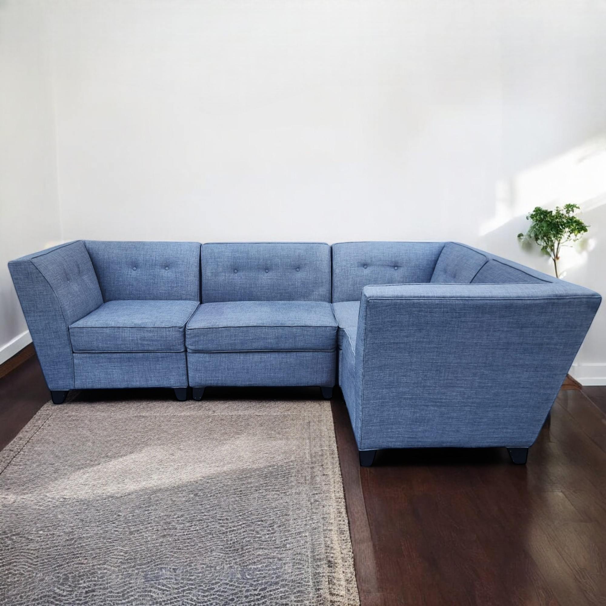 Dark Gray Modular Corner L Shaped Sectional Sofa