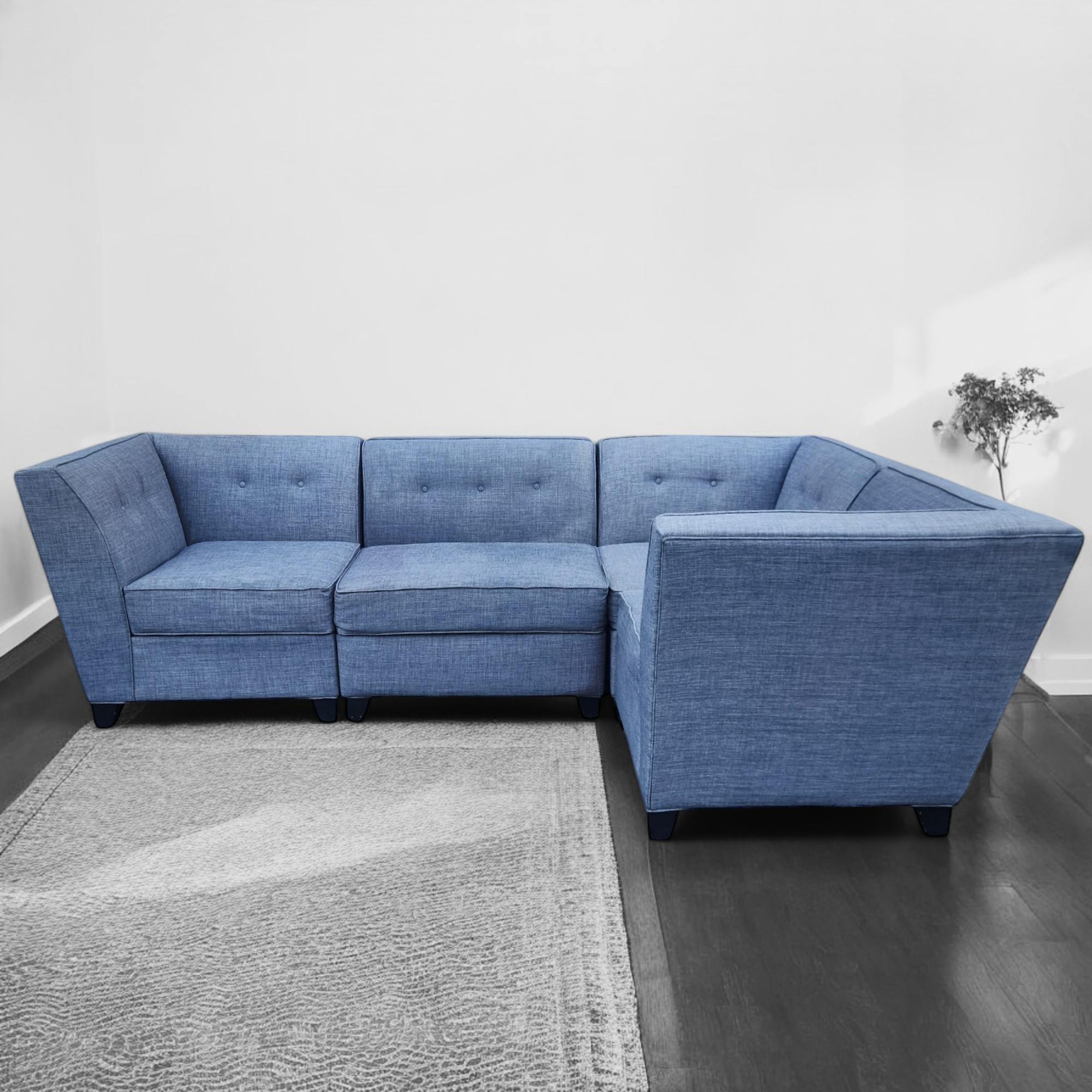 Dark Gray Modular Corner L Shaped Sectional Sofa