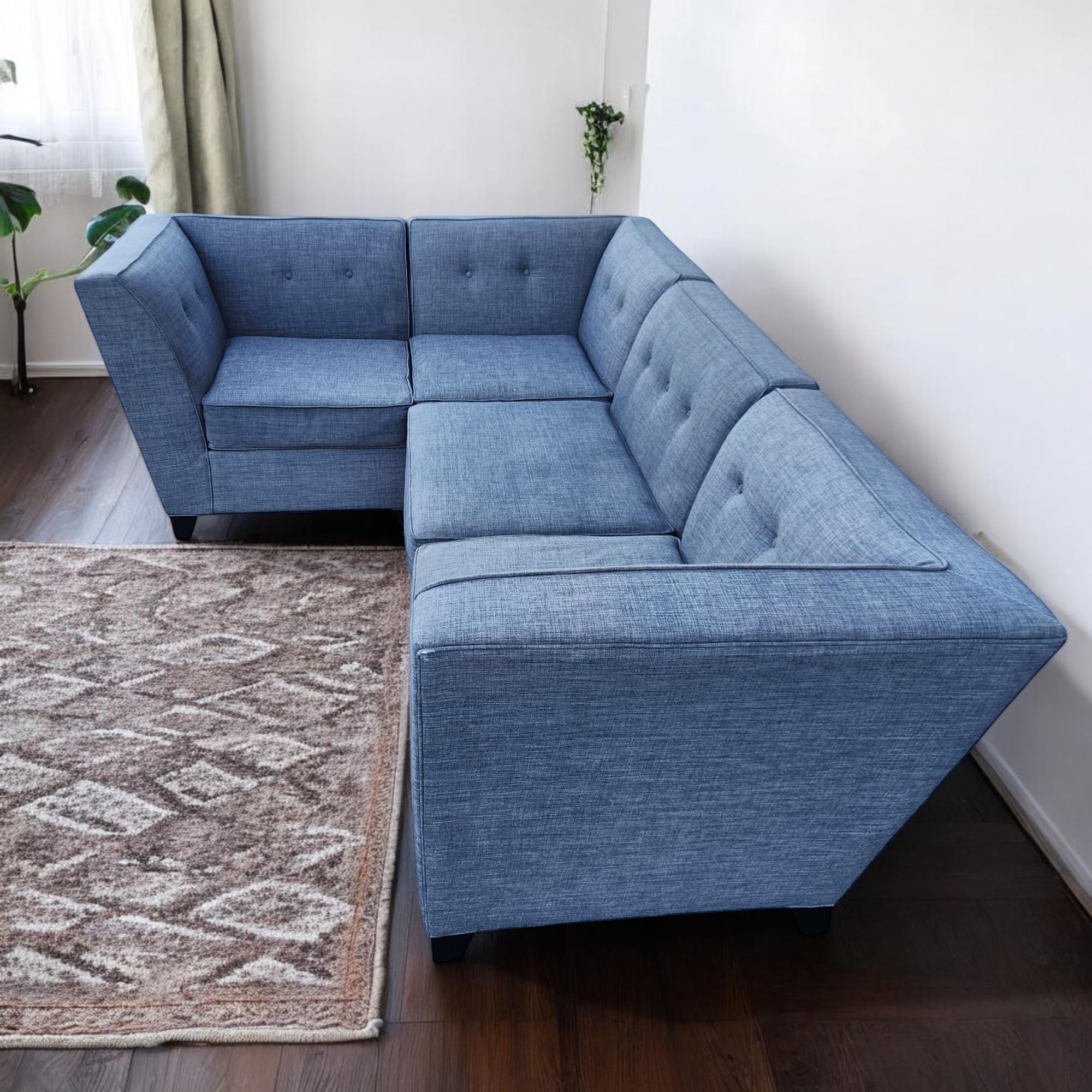 Dark Gray Modular Corner L Shaped Sectional Sofa