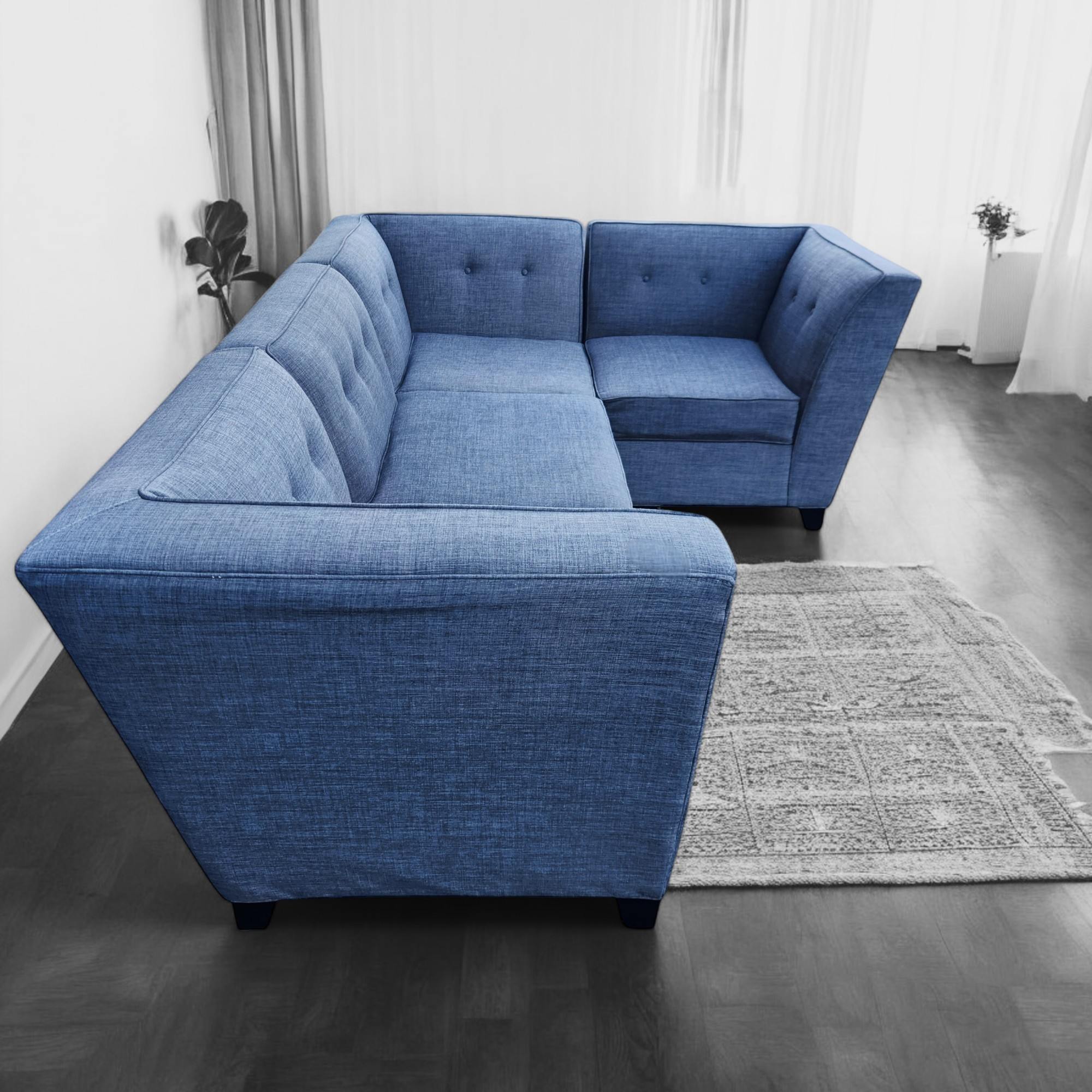 Dark Gray Modular Corner L Shaped Sectional Sofa
