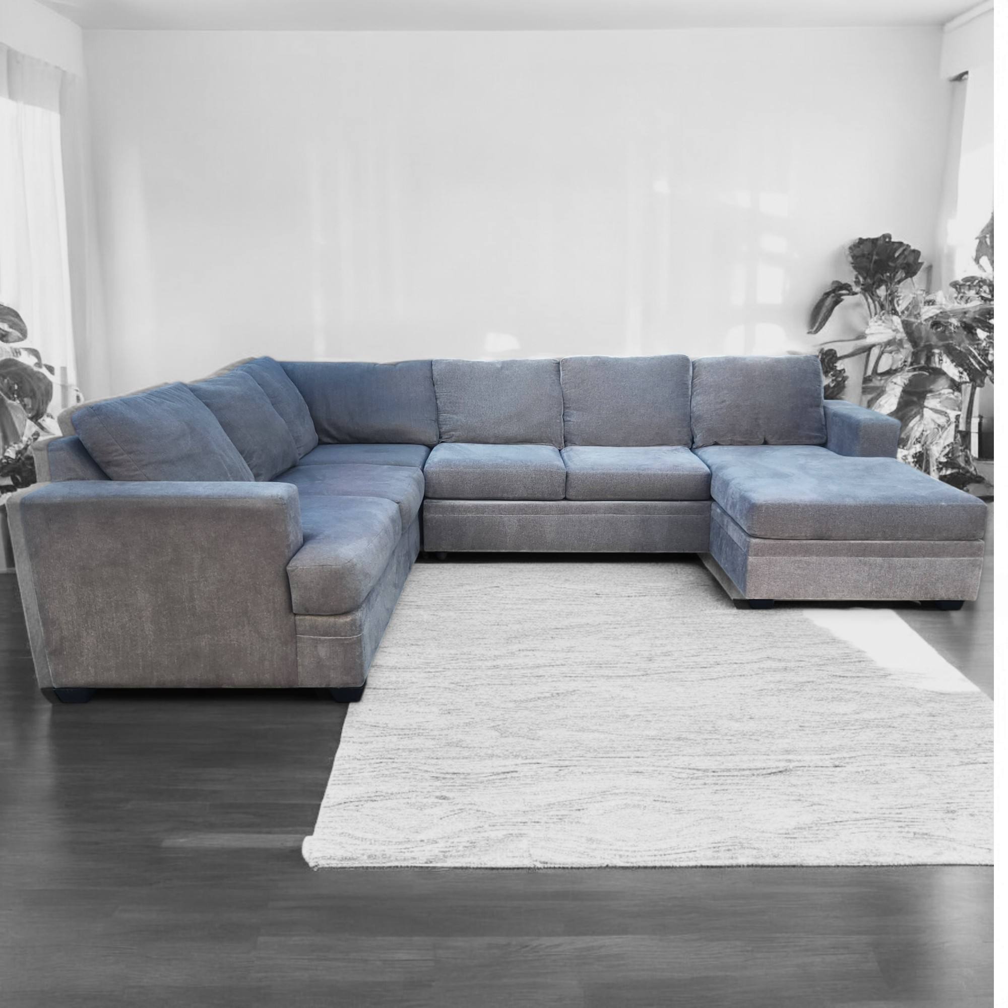 Gray & Green Living Spaces U Shaped Sectional Couch