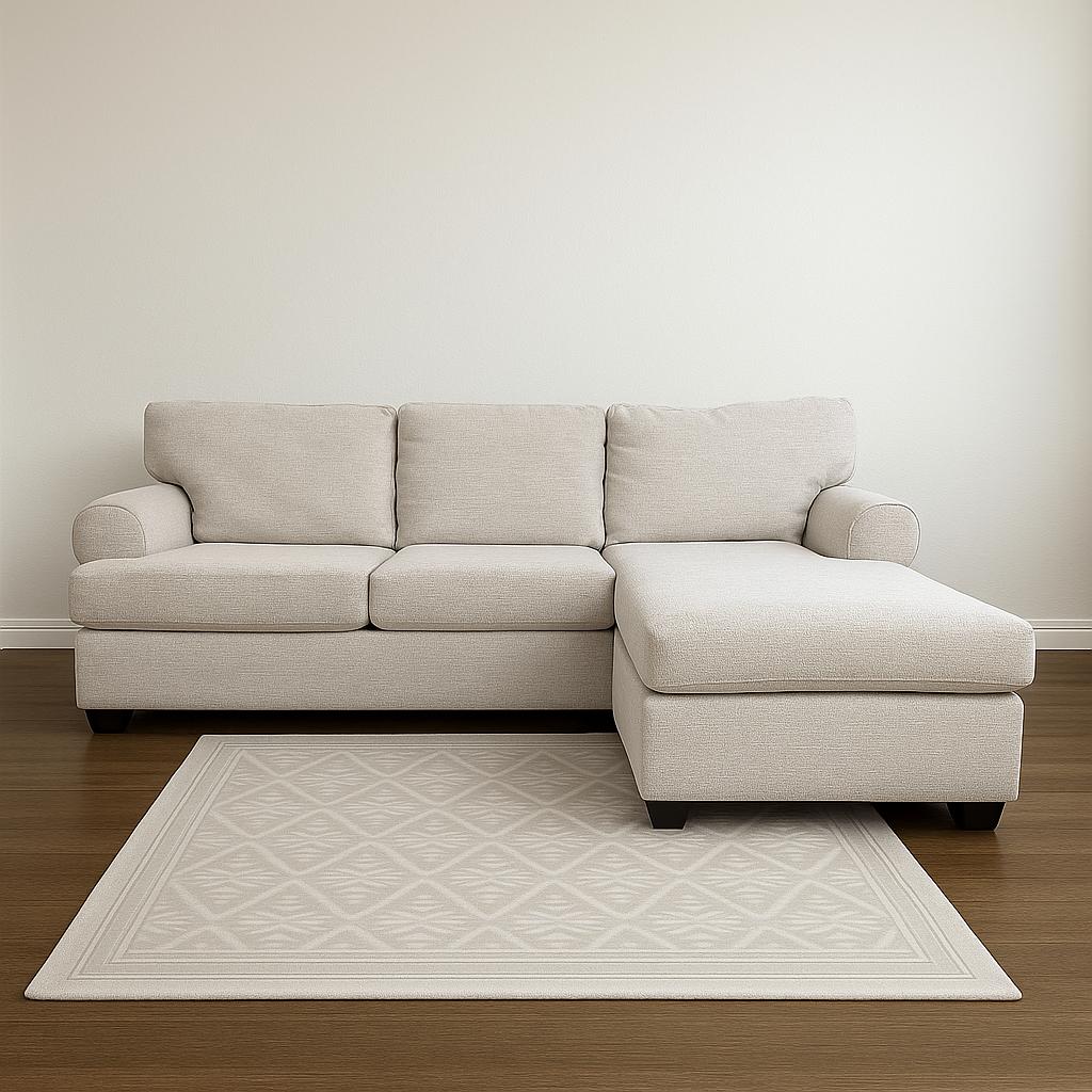 Living Spaces Hampstead II Linen Beige Queen Sleeper Sofa