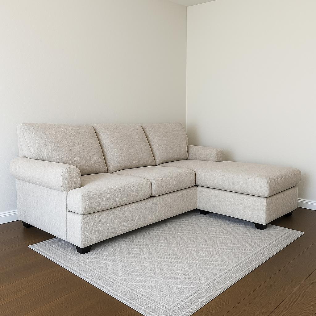 Living Spaces Hampstead II Linen Beige Queen Sleeper Sofa
