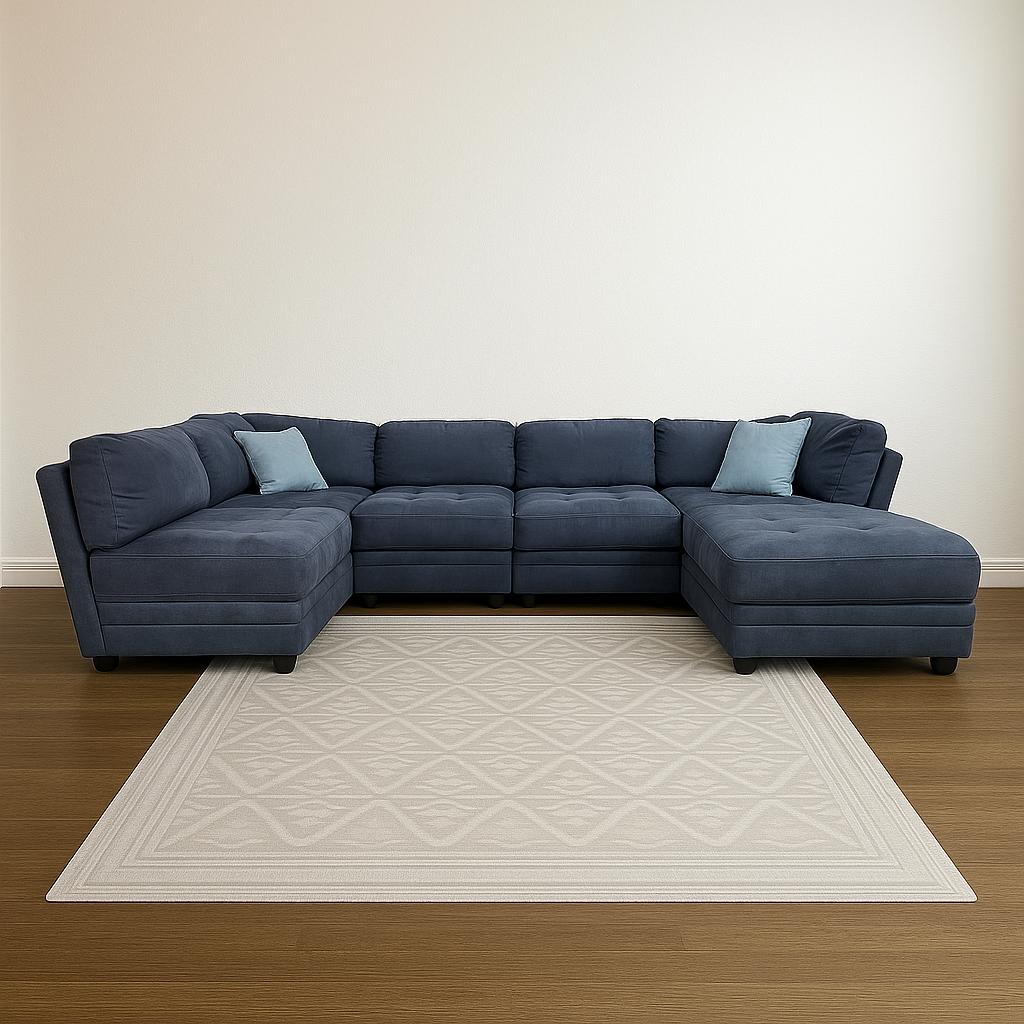 Thomasville Tisdale Modular Sectional 6-piece Dark Gray with Ottoman