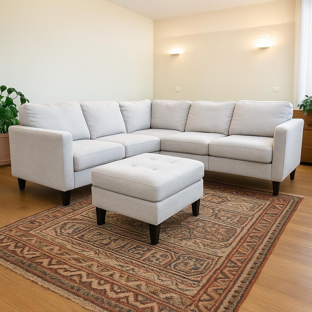 Light Gray 6 Piece Modular Sectional Sofa Set