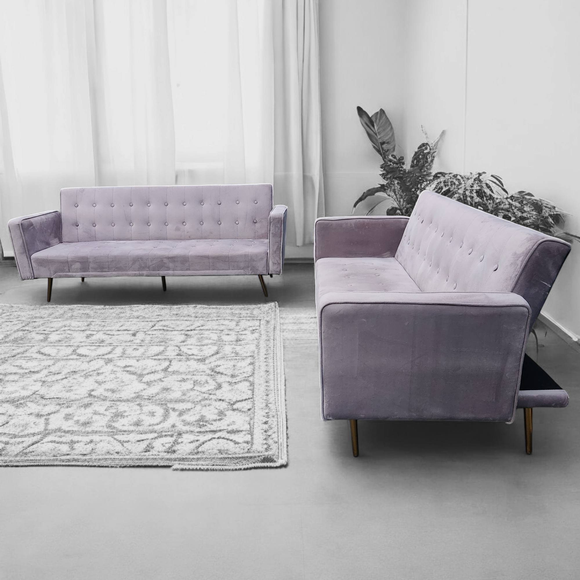 Matching 2 Piece Sofa Futon Set