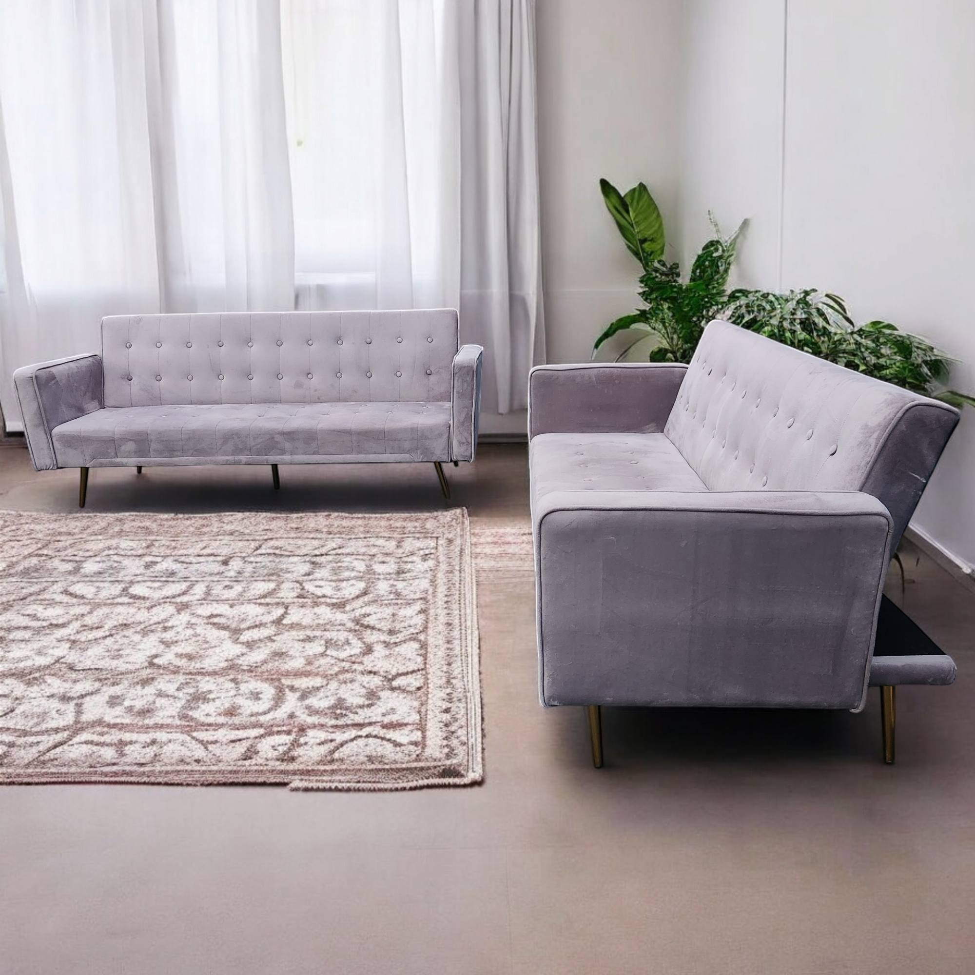 Matching 2 Piece Sofa Futon Set