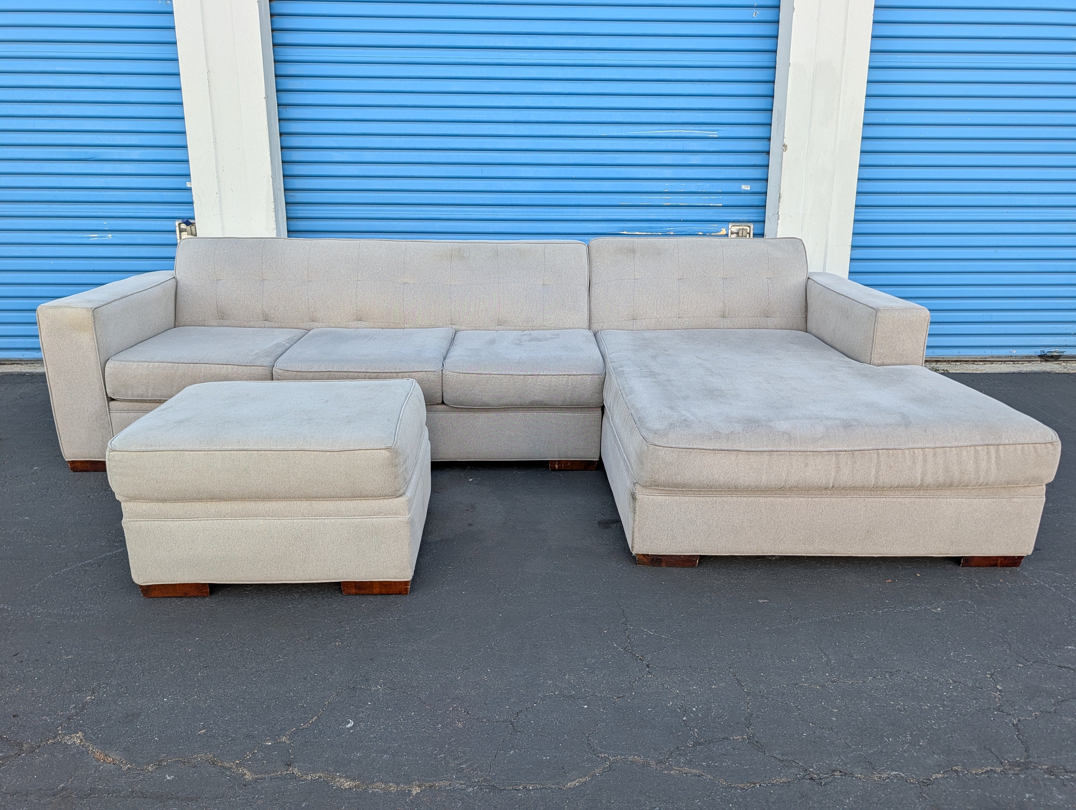 Initial acquisition photo for 10.24.26 Tufted Sectional and Ottoman