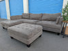 Black Sectional with Ottoman — angle raw