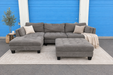 Black Sectional with Ottoman — front ai