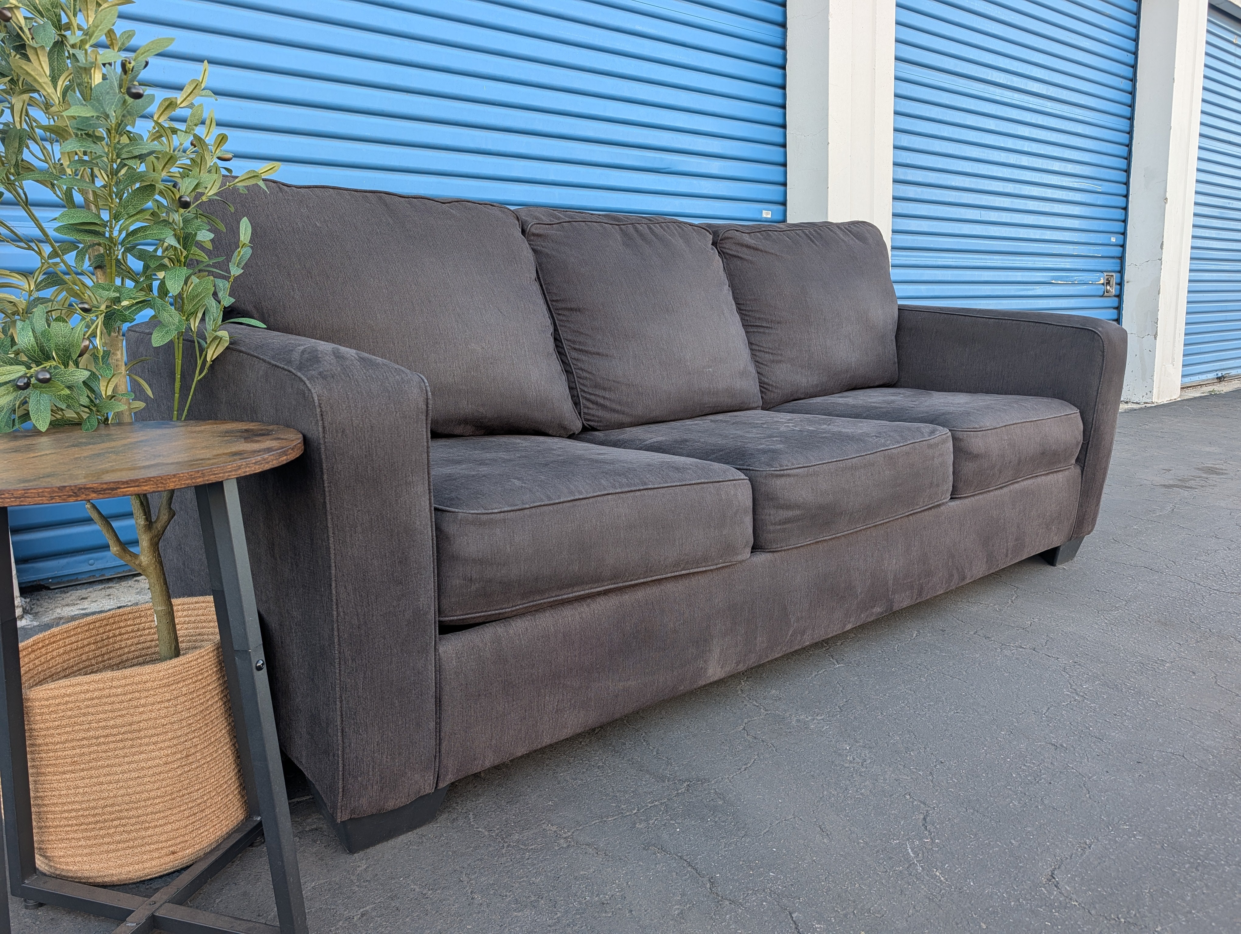 Black Sleeper Sofa — angle raw