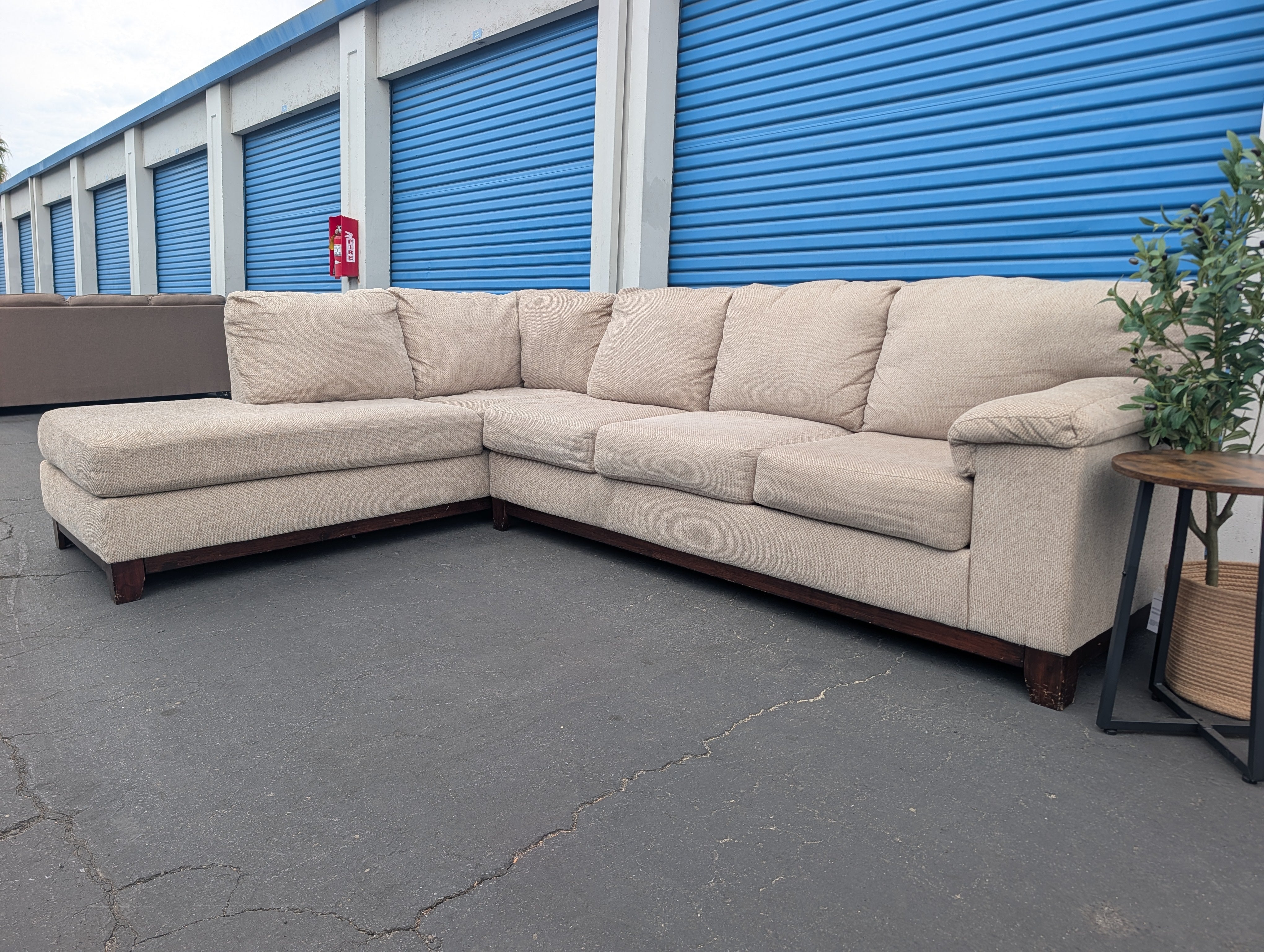 Large Beige Sectional — angle raw