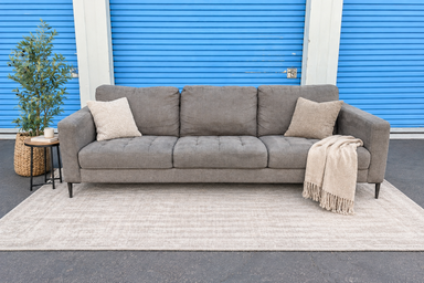Black Mid Century Sofa — front ai