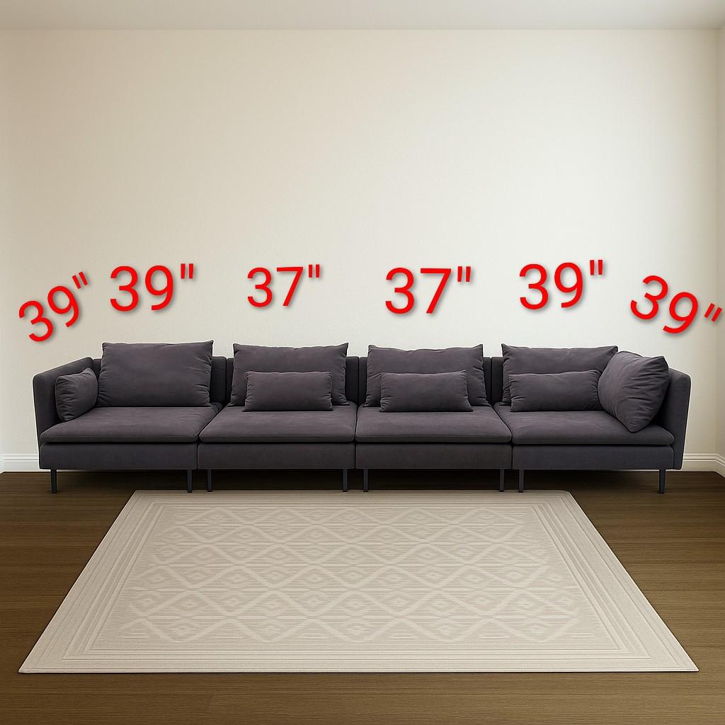 IKEA Soderhamn Fridtuna Dark Gray 3 Piece Modular Sectional Couch