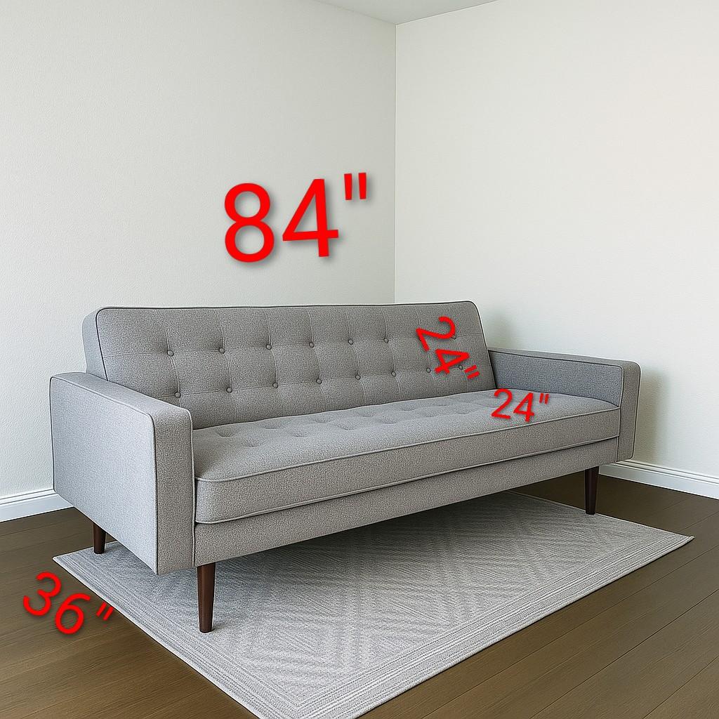 Living Spaces Gray Futon
