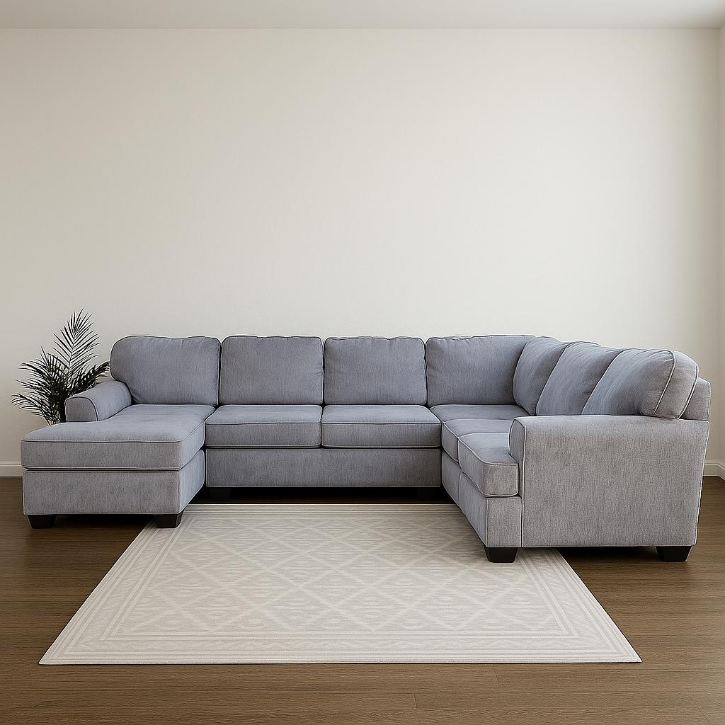 Large Ashley Furniture Gray U Shaped Sectional Couch