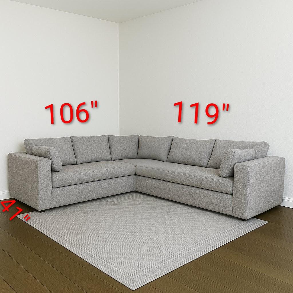 DVS Custom Furniture XL Gray Sectional