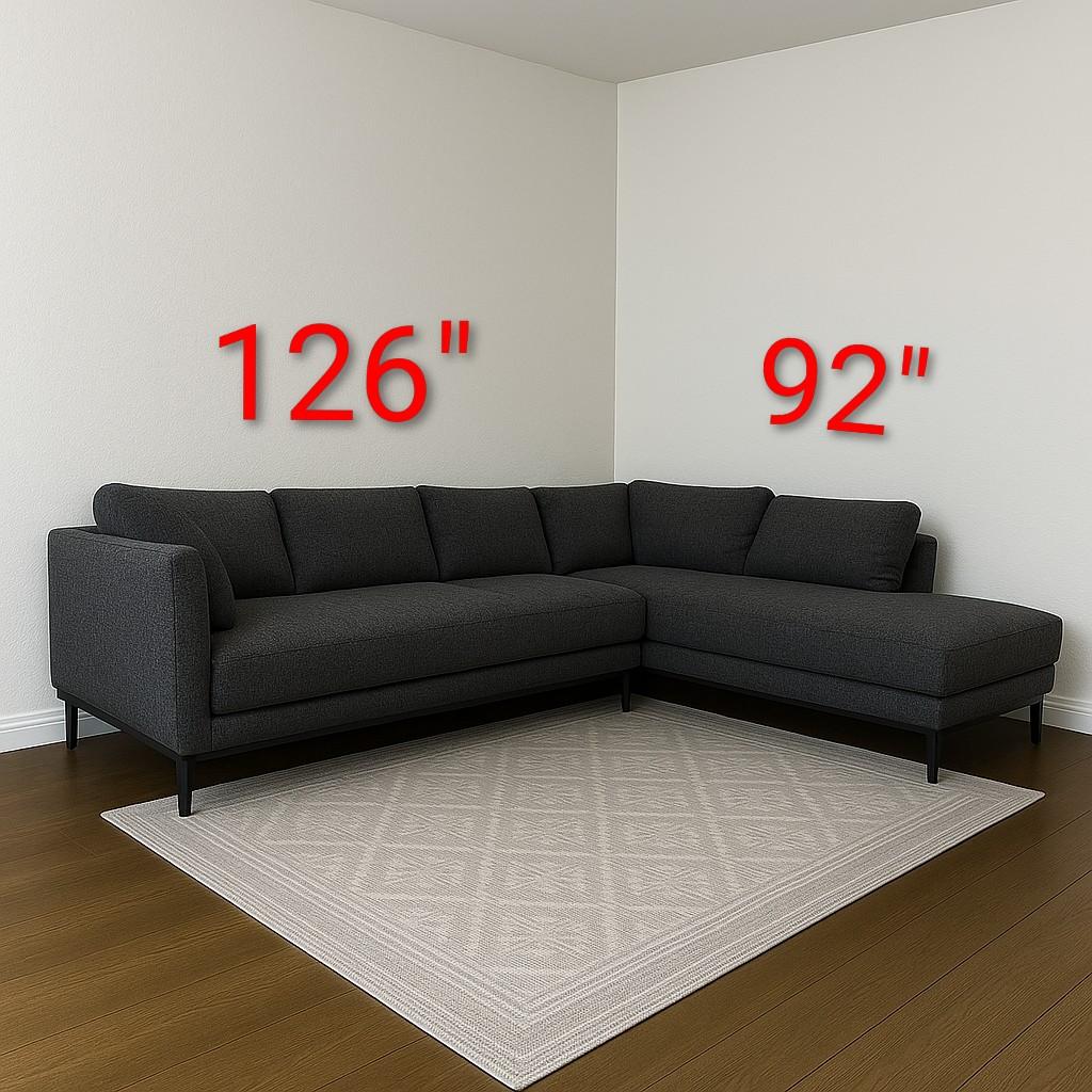 Extra Large Black Sectional Couch