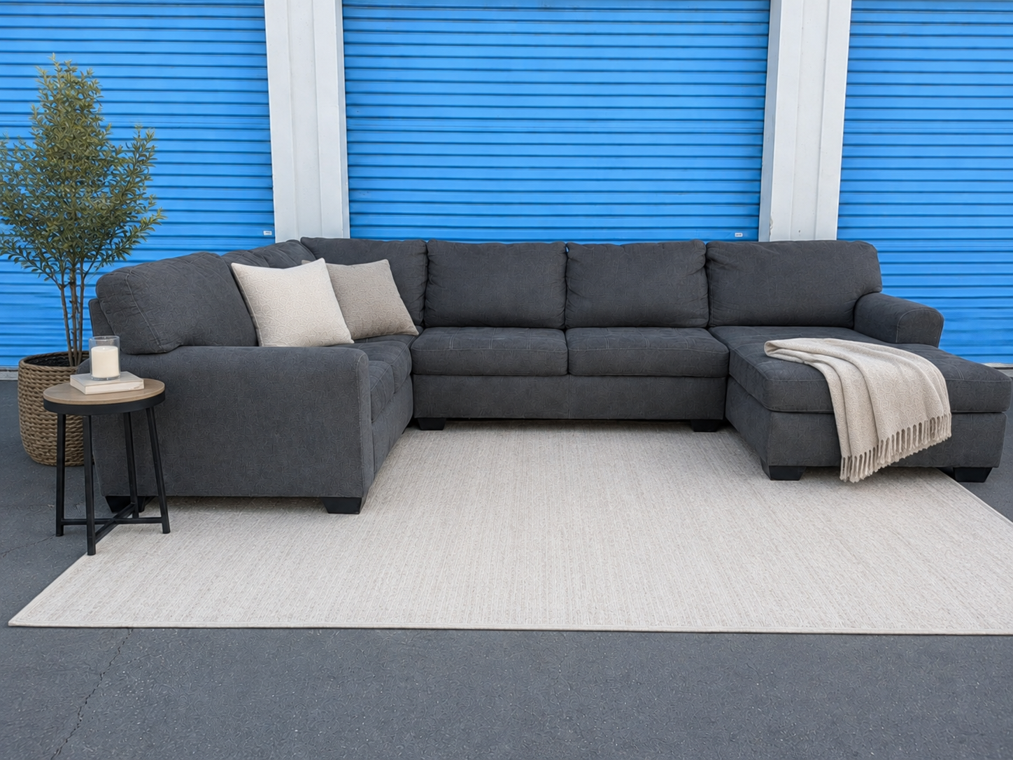Dark Gray U Shaped Sectional
