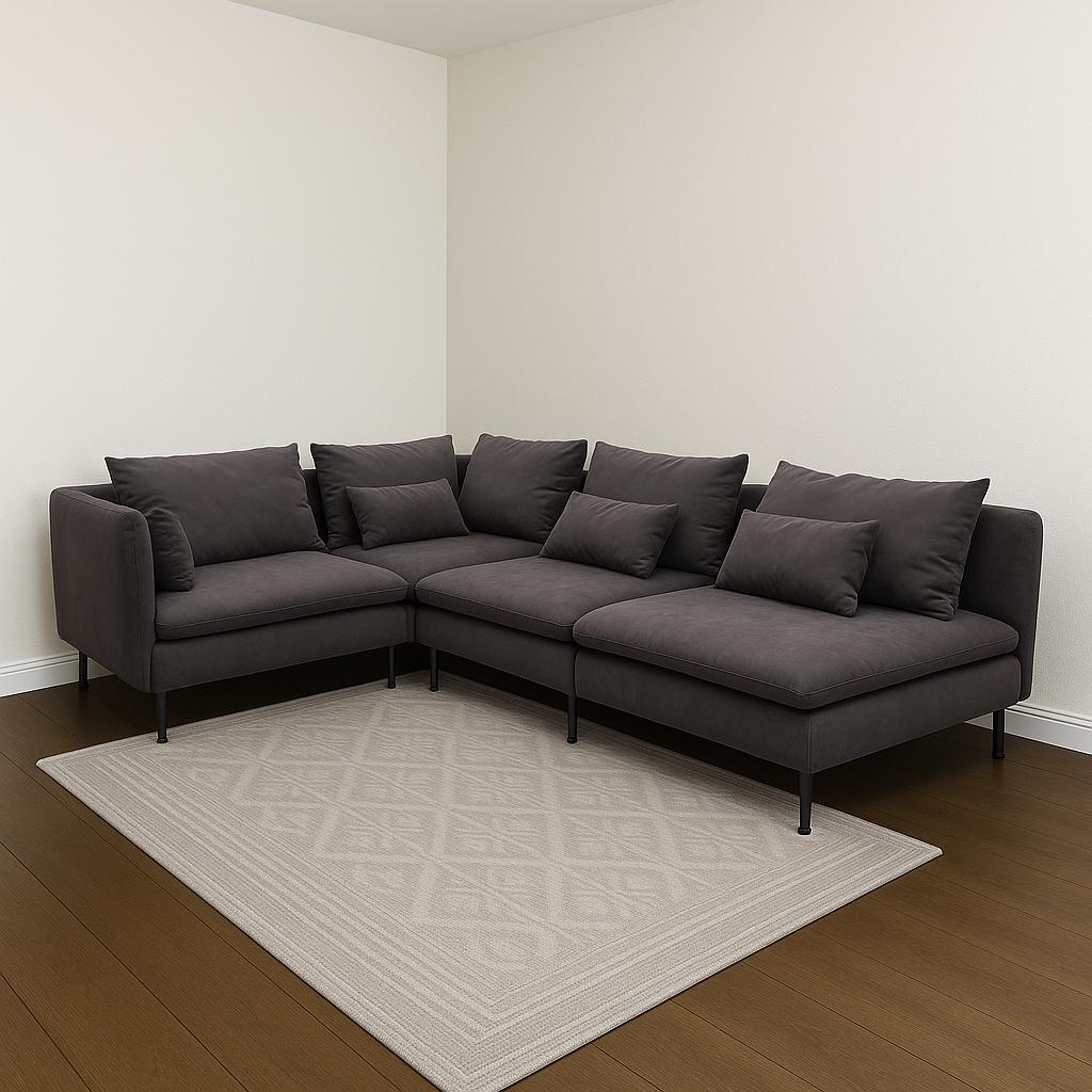 IKEA Soderhamn Fridtuna Dark Gray 3 Piece Modular Sectional Couch