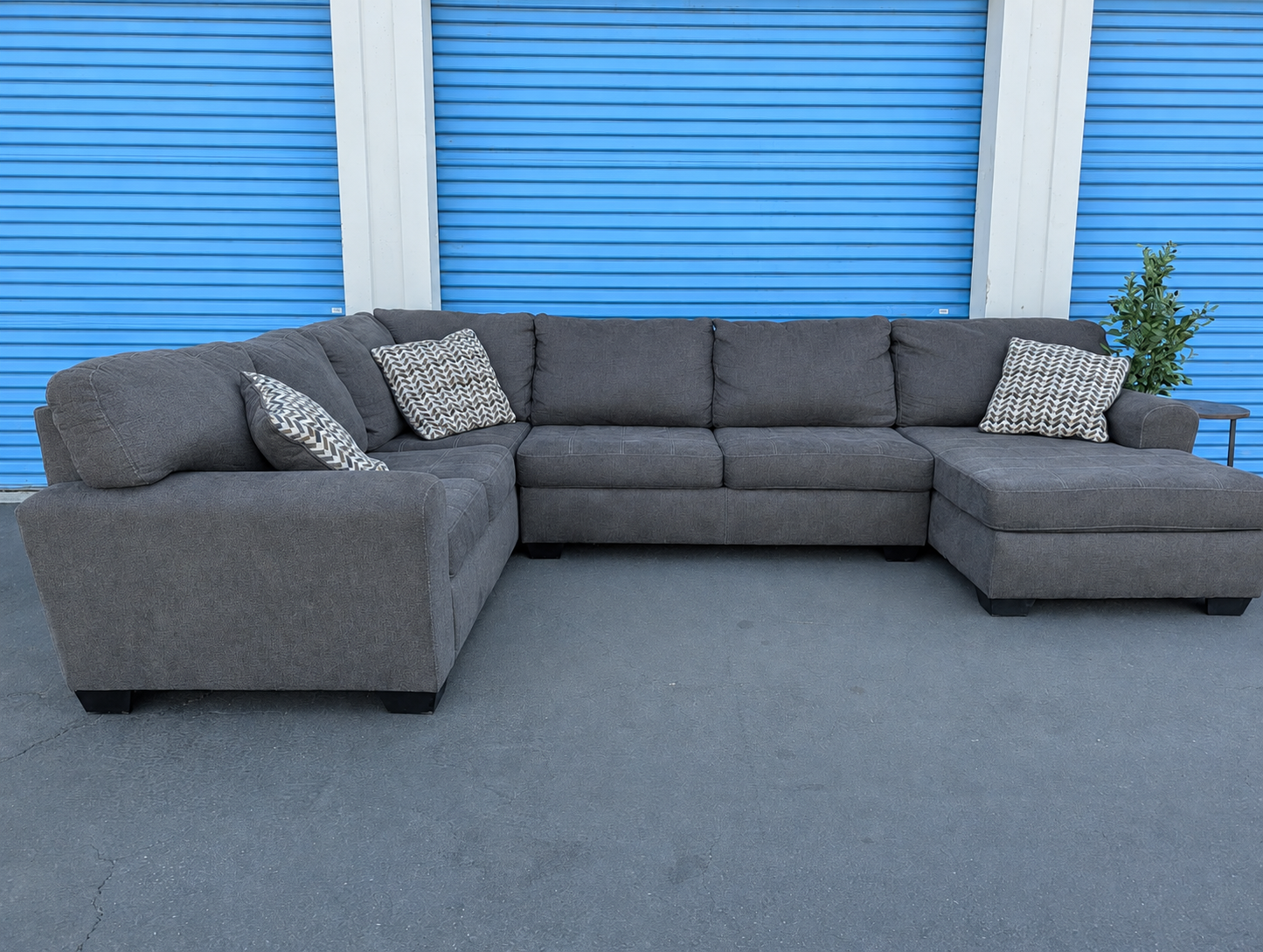 Dark Gray U Shaped Sectional
