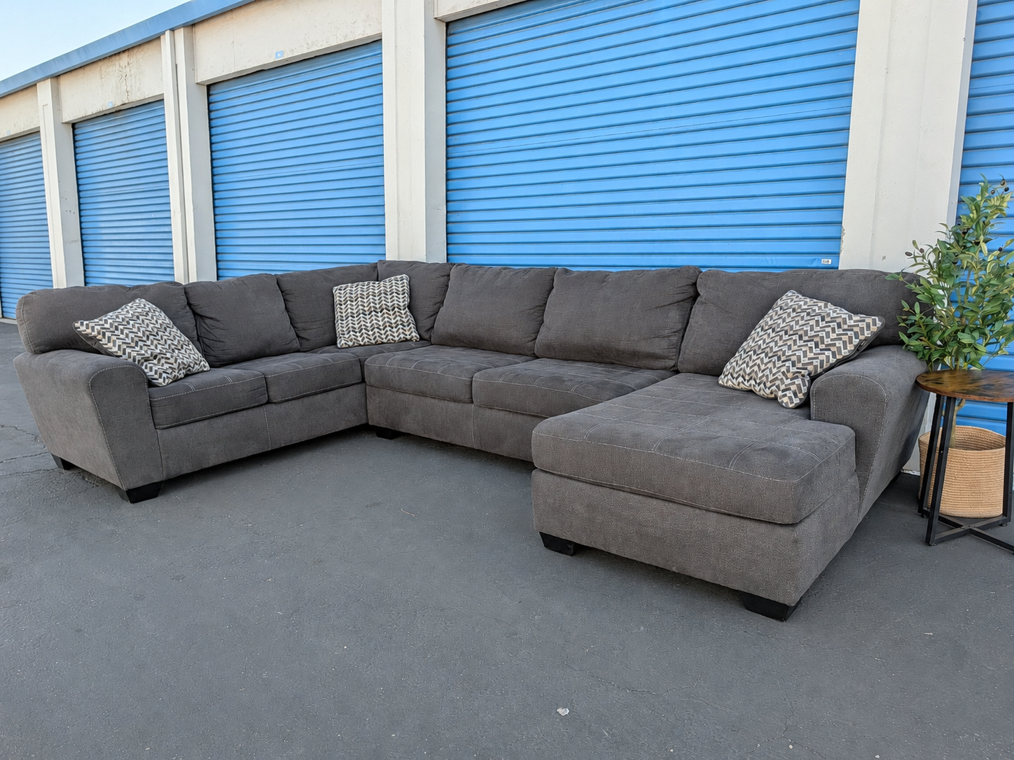 Dark Gray U Shaped Sectional