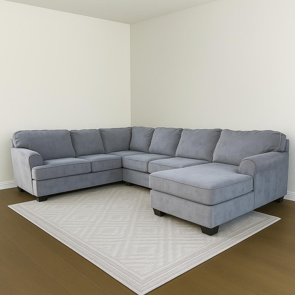 Large Ashley Furniture Gray U Shaped Sectional Couch
