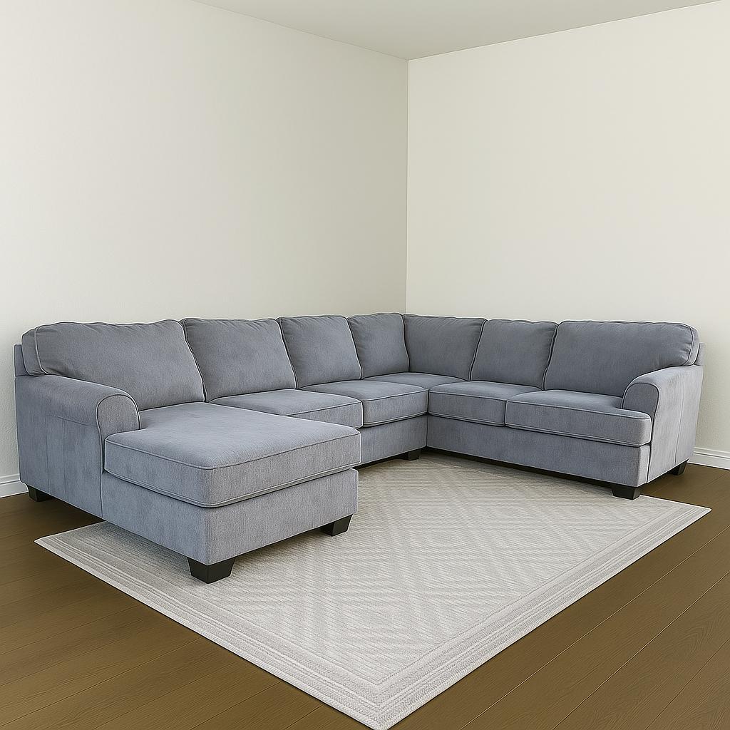 Large Ashley Furniture Gray U Shaped Sectional Couch