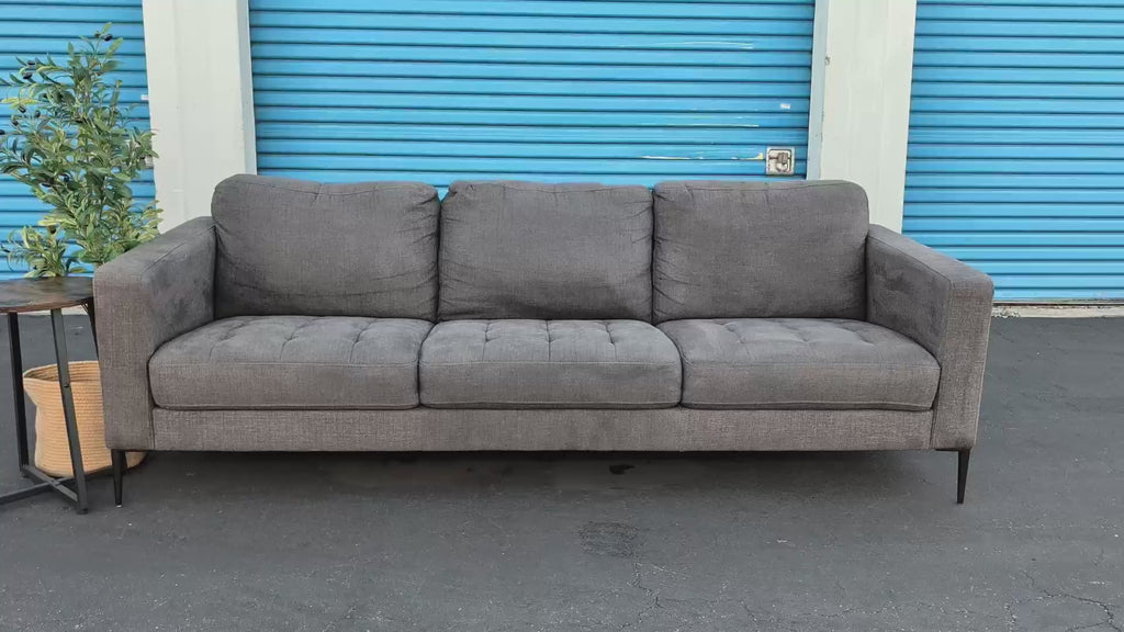 Black Mid Century Sofa — video