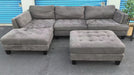 Black Sectional with Ottoman — video