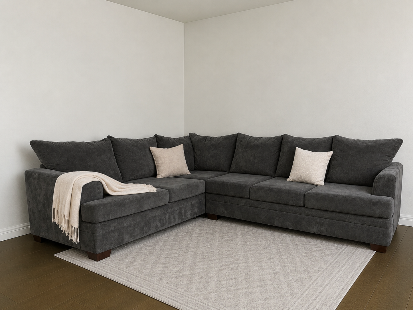 Large Black Sectional