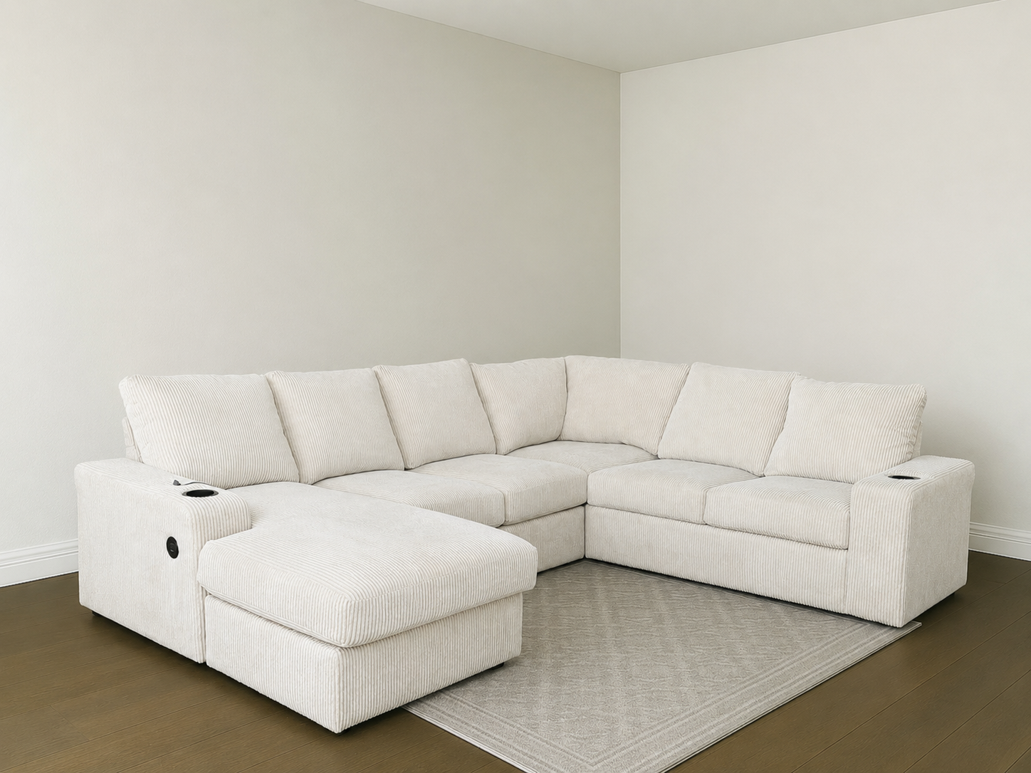 Cream U-shaped Sectional