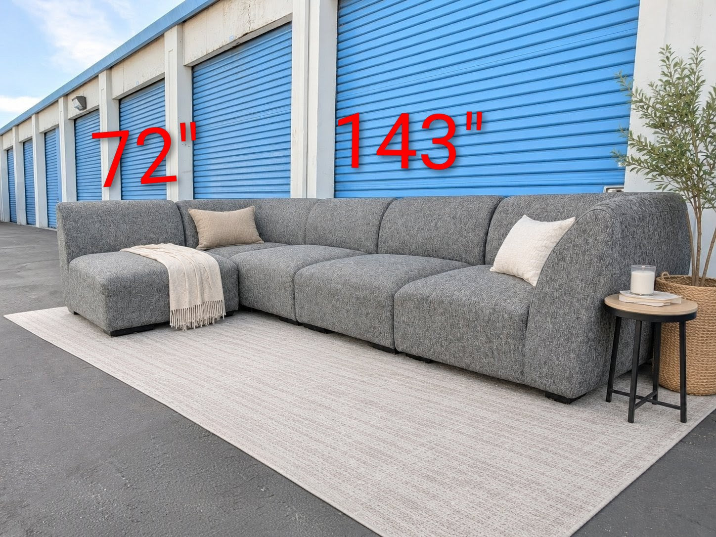 Gray 5-Piece Sectional