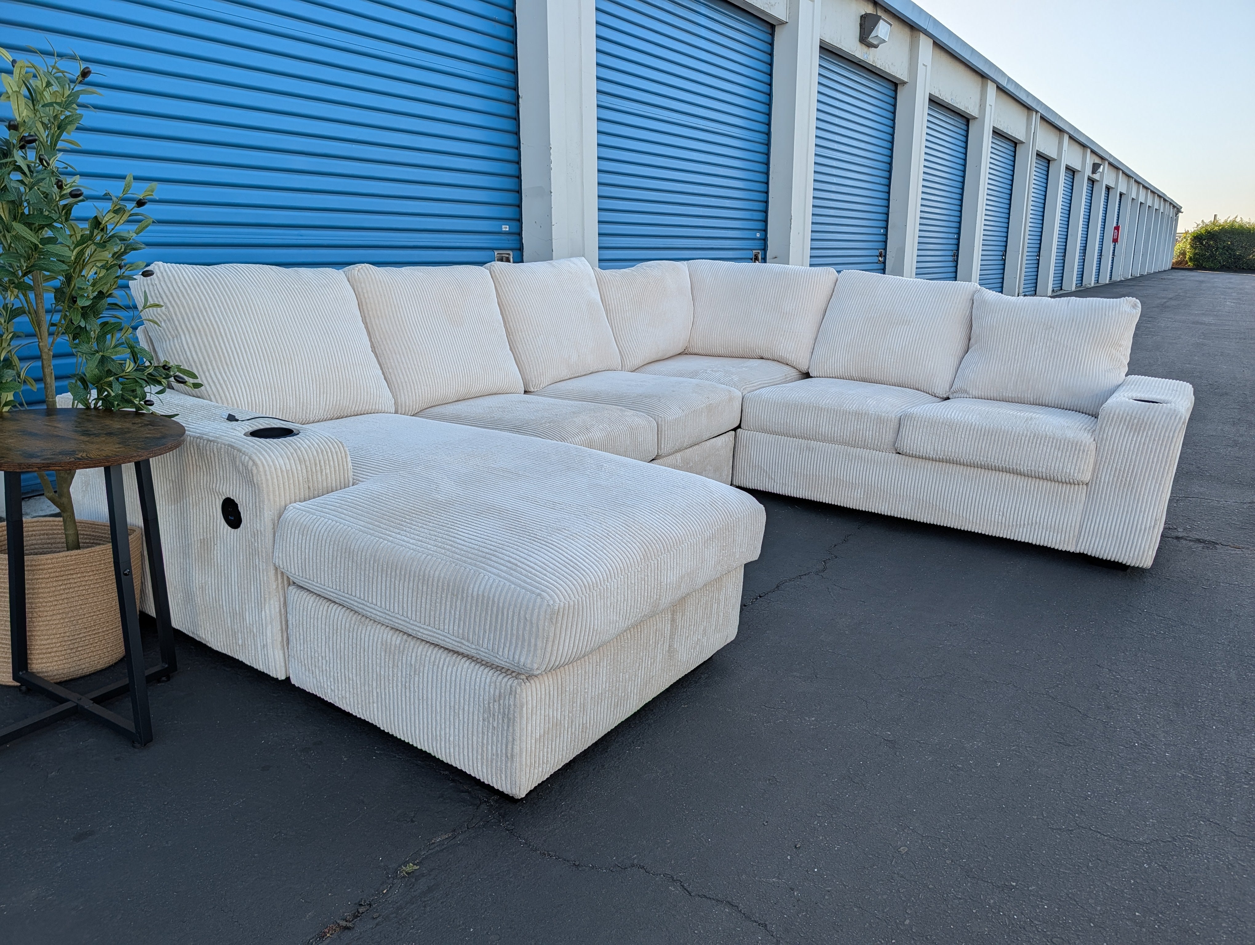 Cream U-shaped Sectional