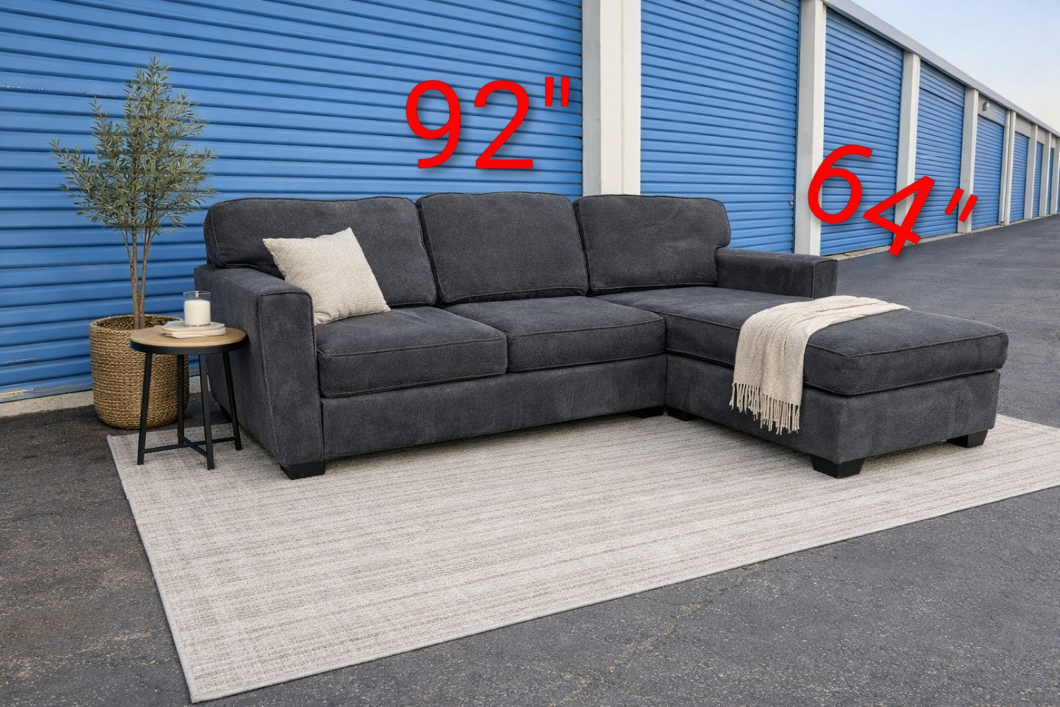 Black Reversible Sleeper Sofa