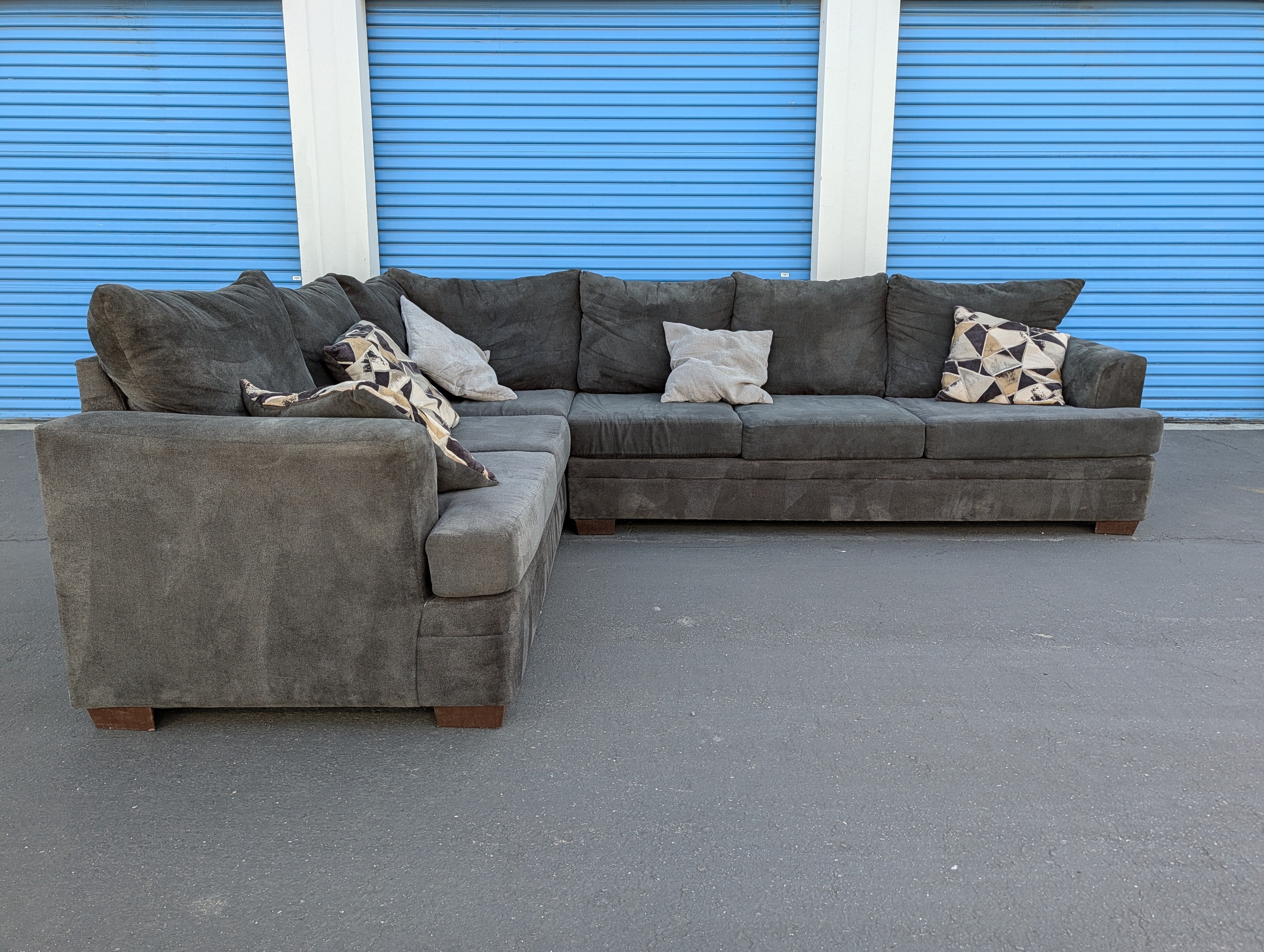 Large Black Sectional