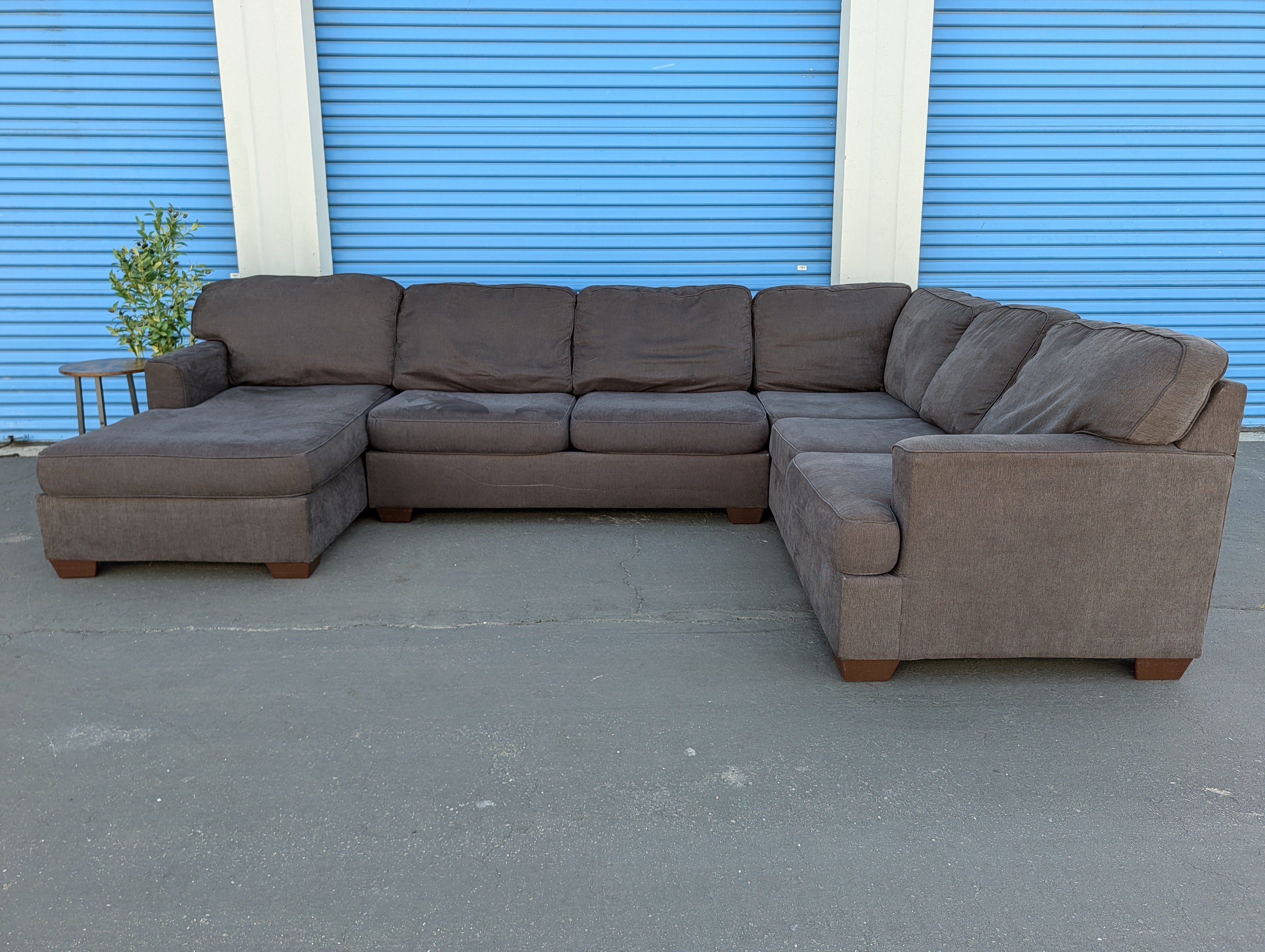 Black U Shape Sectional
