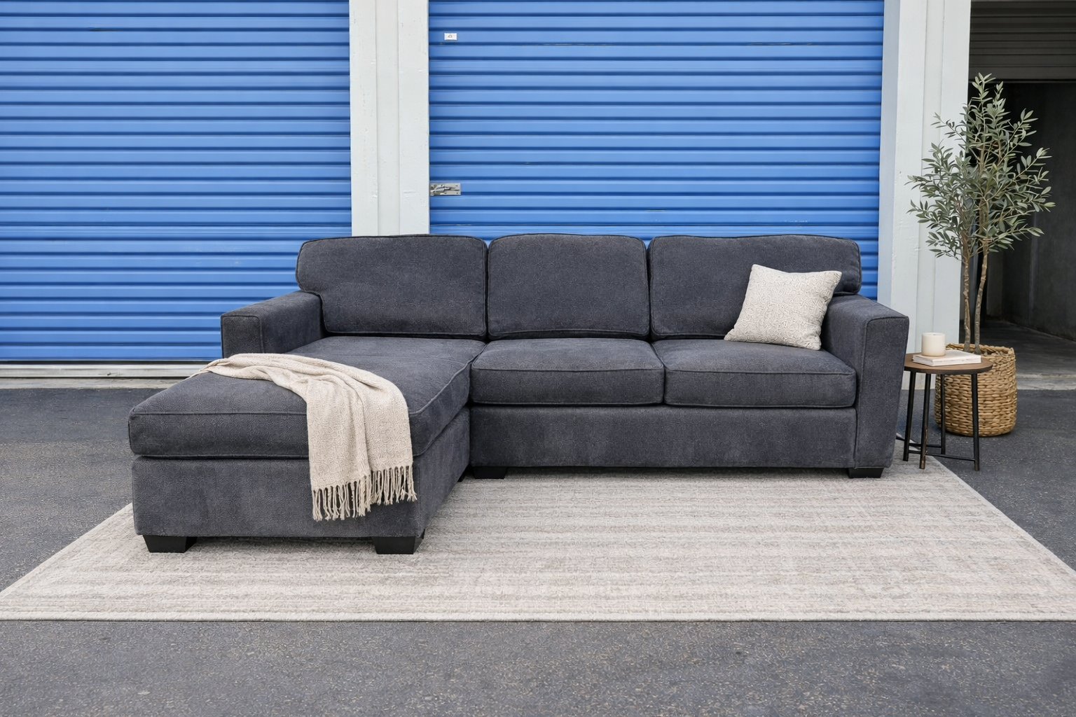 Black Reversible Sleeper Sofa