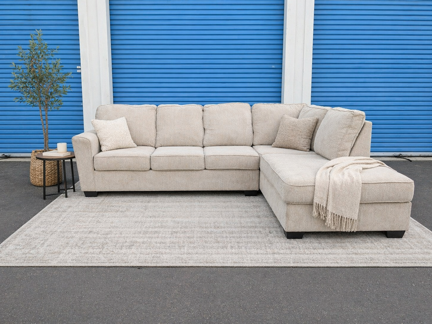 Beige Ashley Furniture Sectional