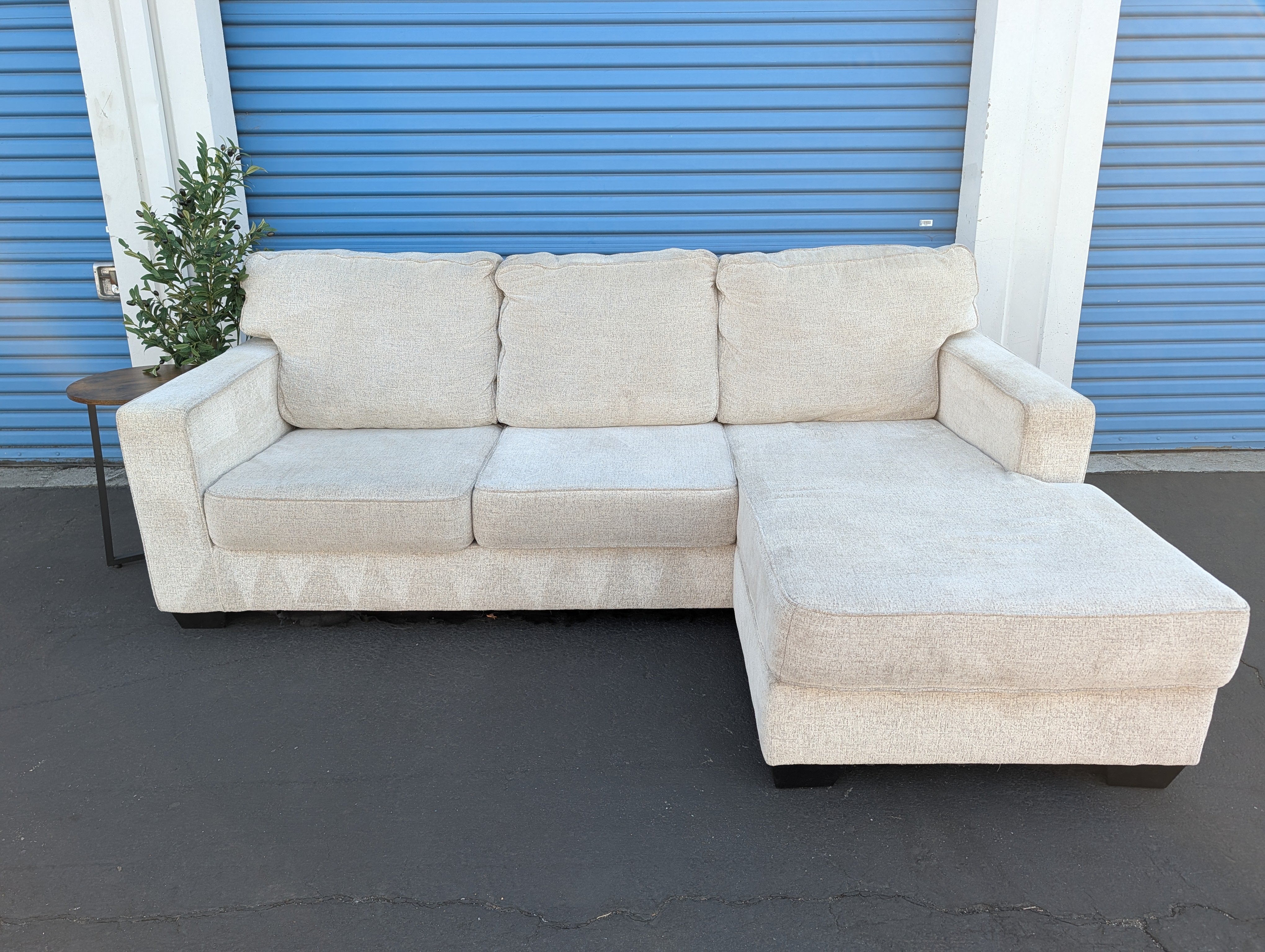 Ashley Light Beige Reversible Chaise