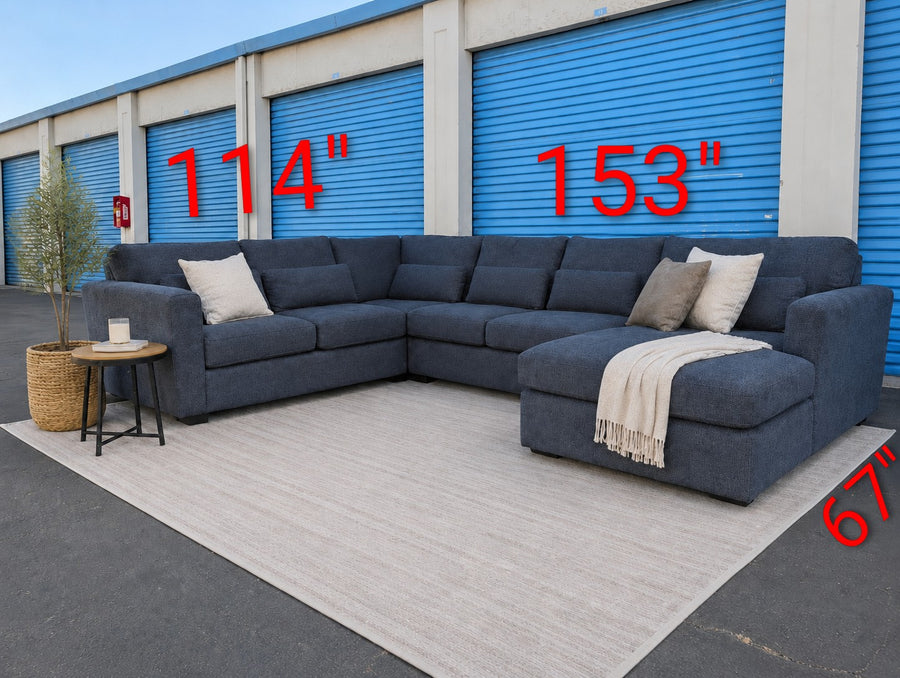 Macy's Blue U Sectional