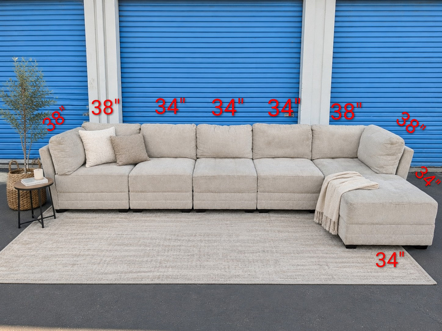 Light Gray 6 Piece Modular
