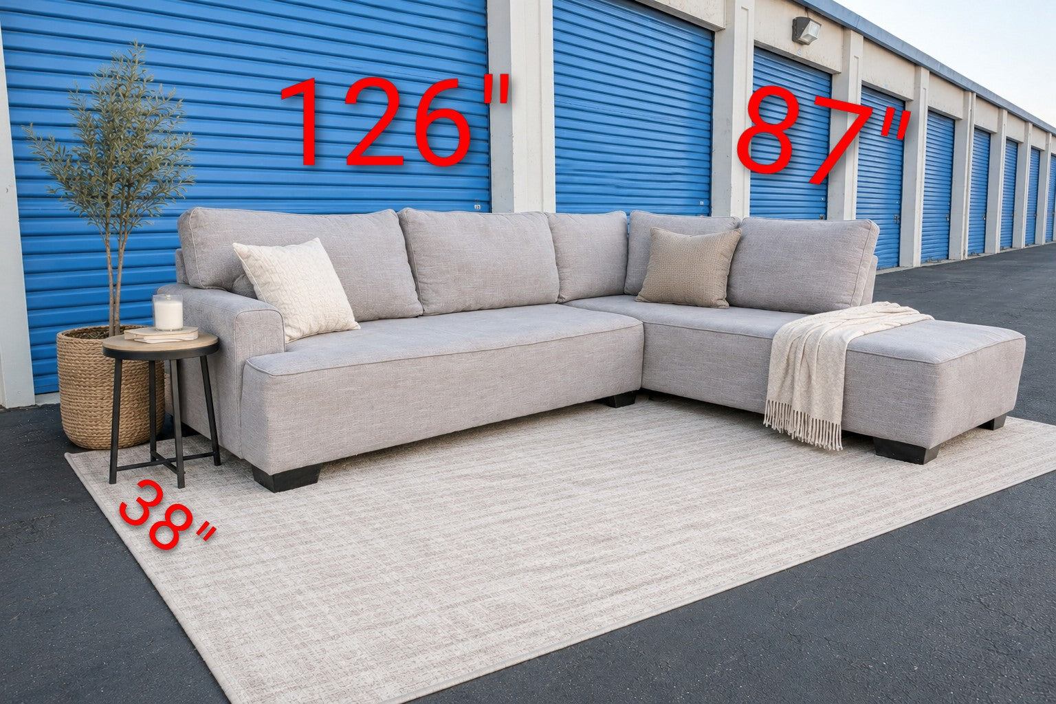 Light Gray Taupe Sectional