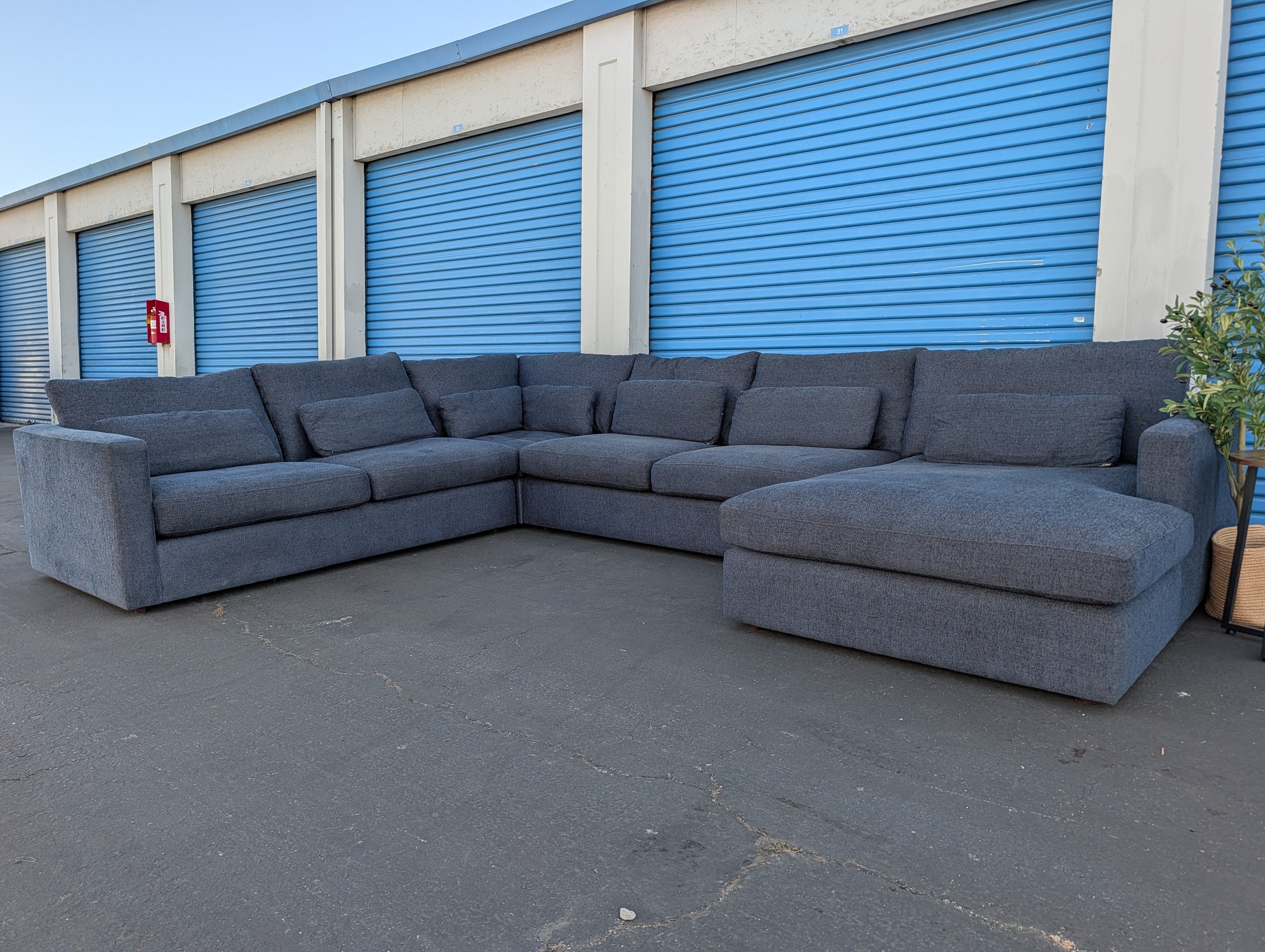 Macy's Blue U Sectional