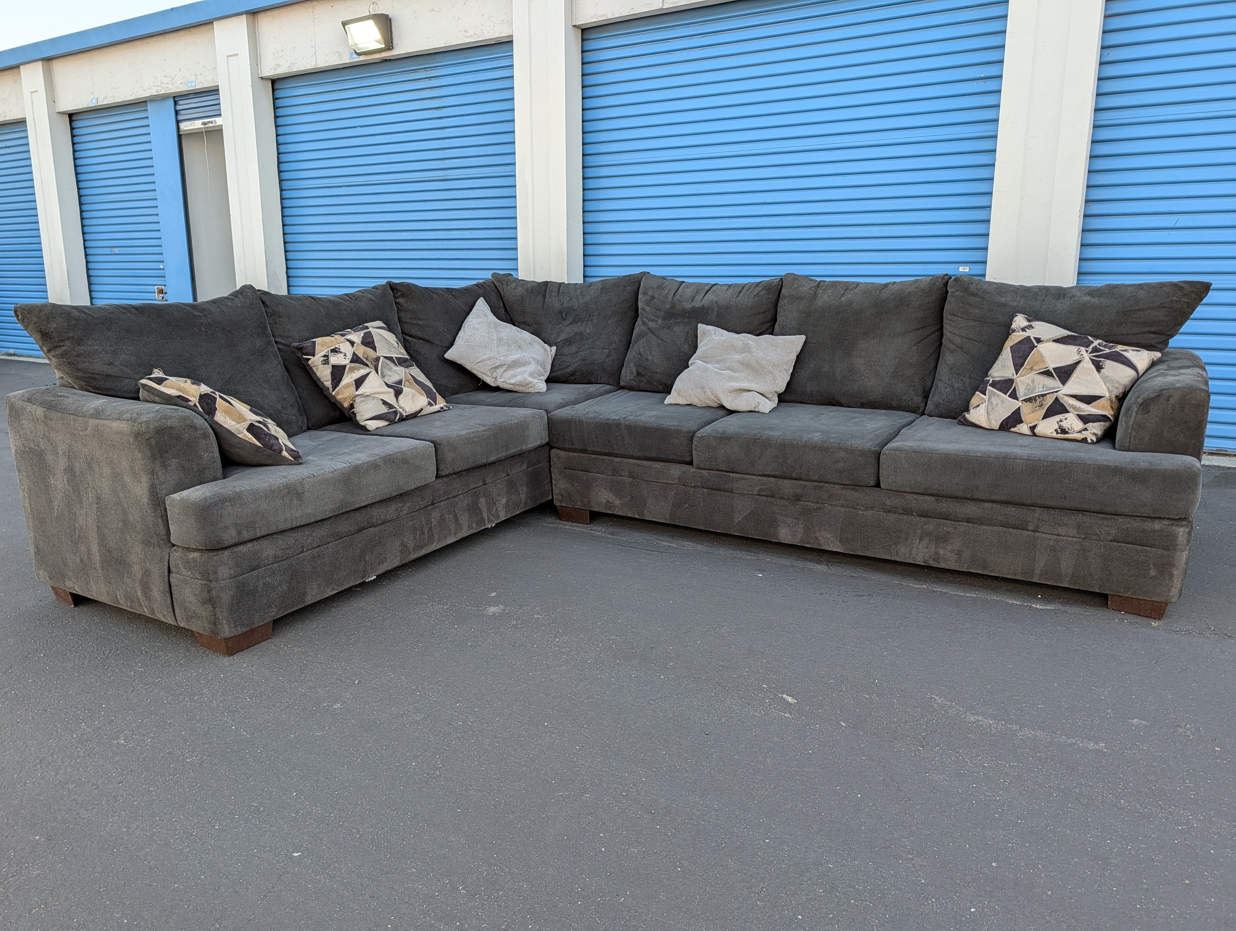 Large Black Sectional