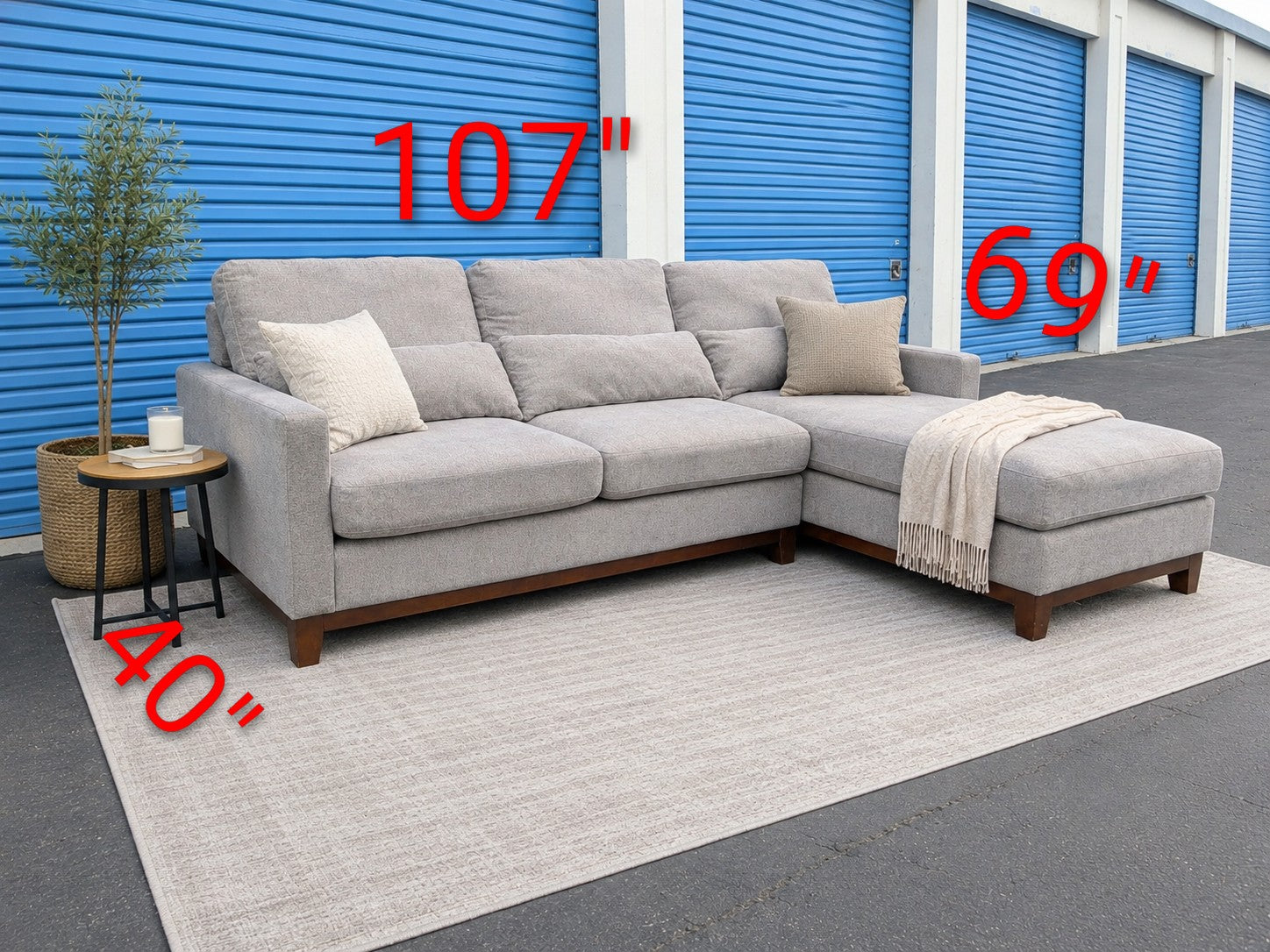 Fremont & Park Gray Sectional