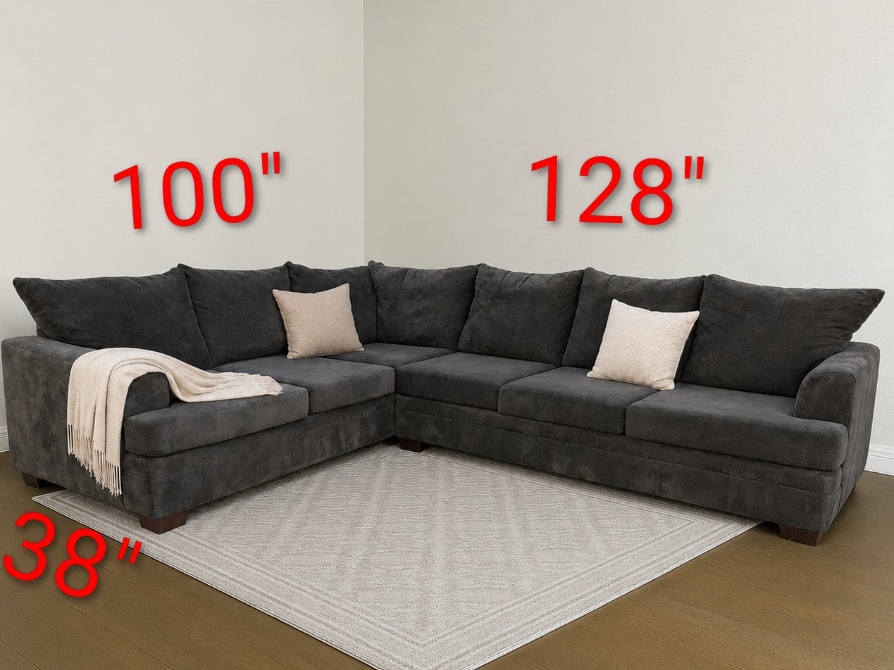 Large Black Sectional