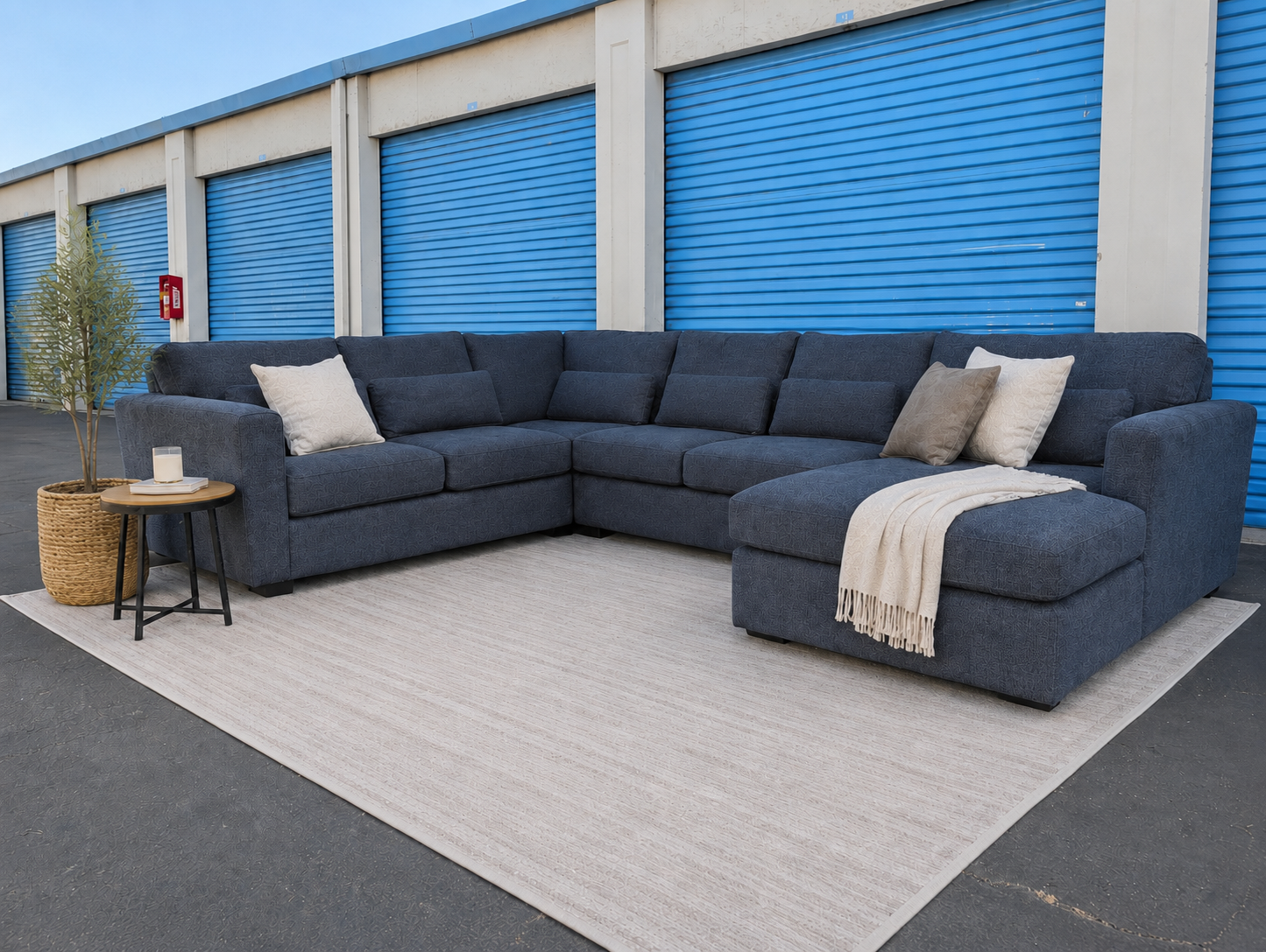 Macy's Blue U Sectional